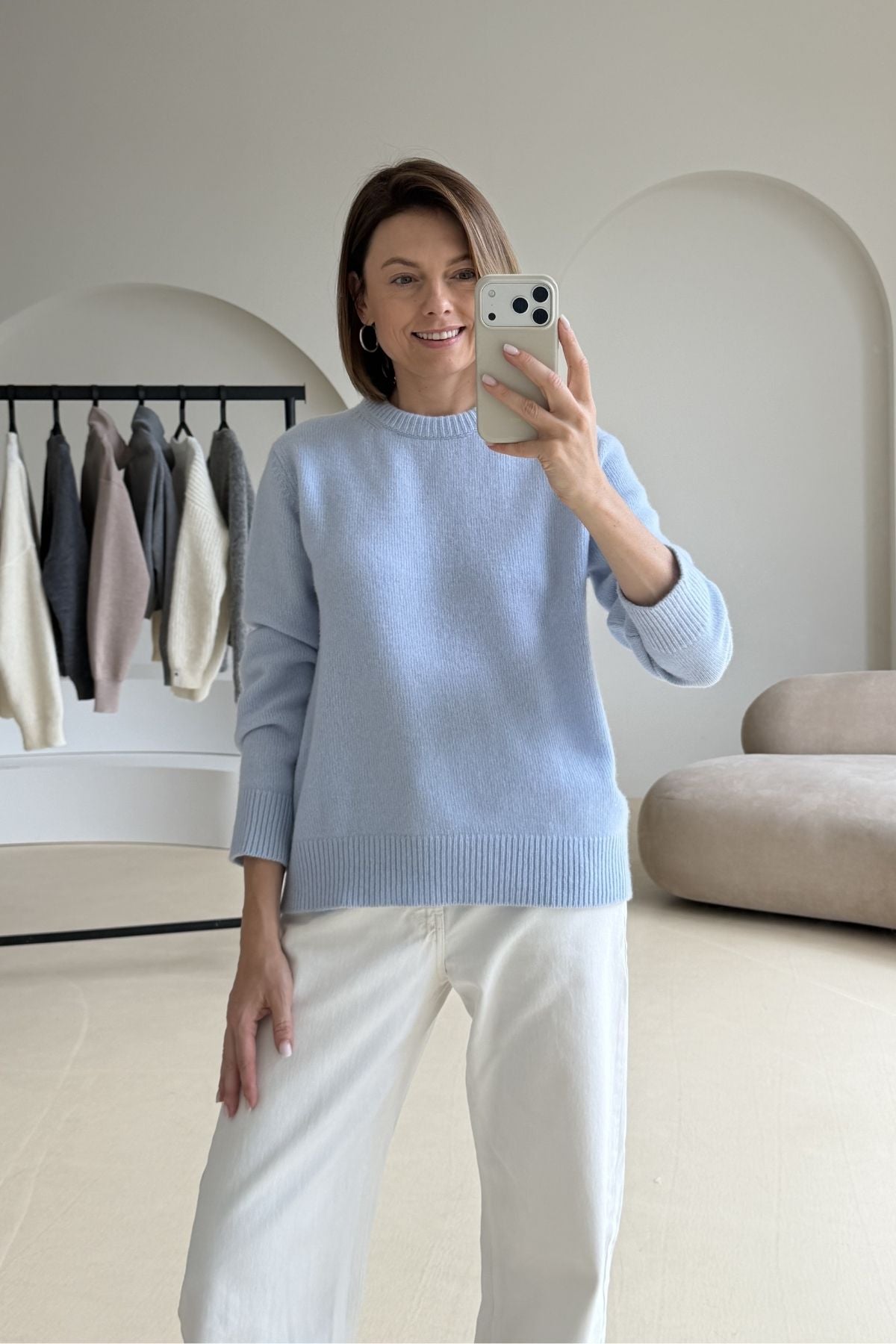 Cashmere & merino wool sweater sample