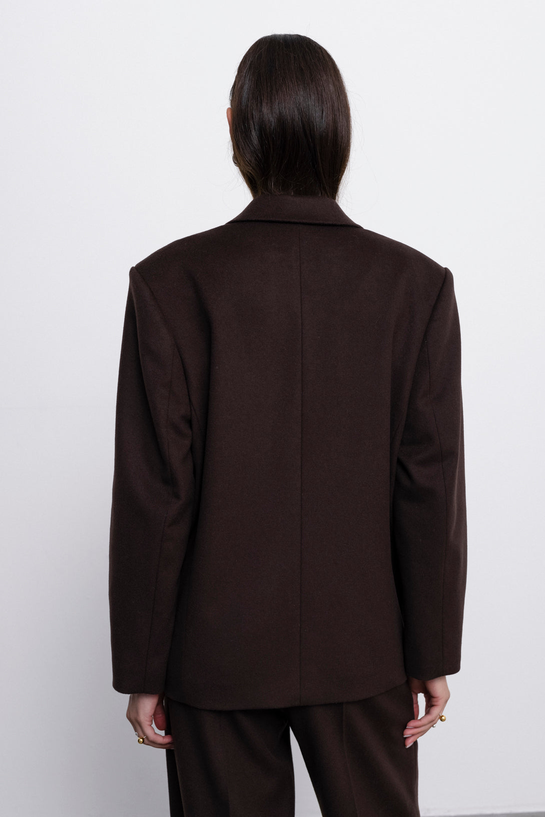 'Celine' brown trousers & blazer suit