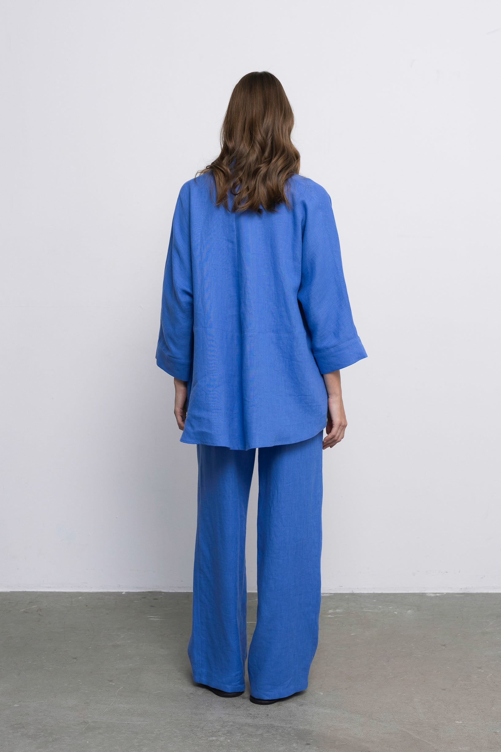 'Dori' blue trousers & shirt set