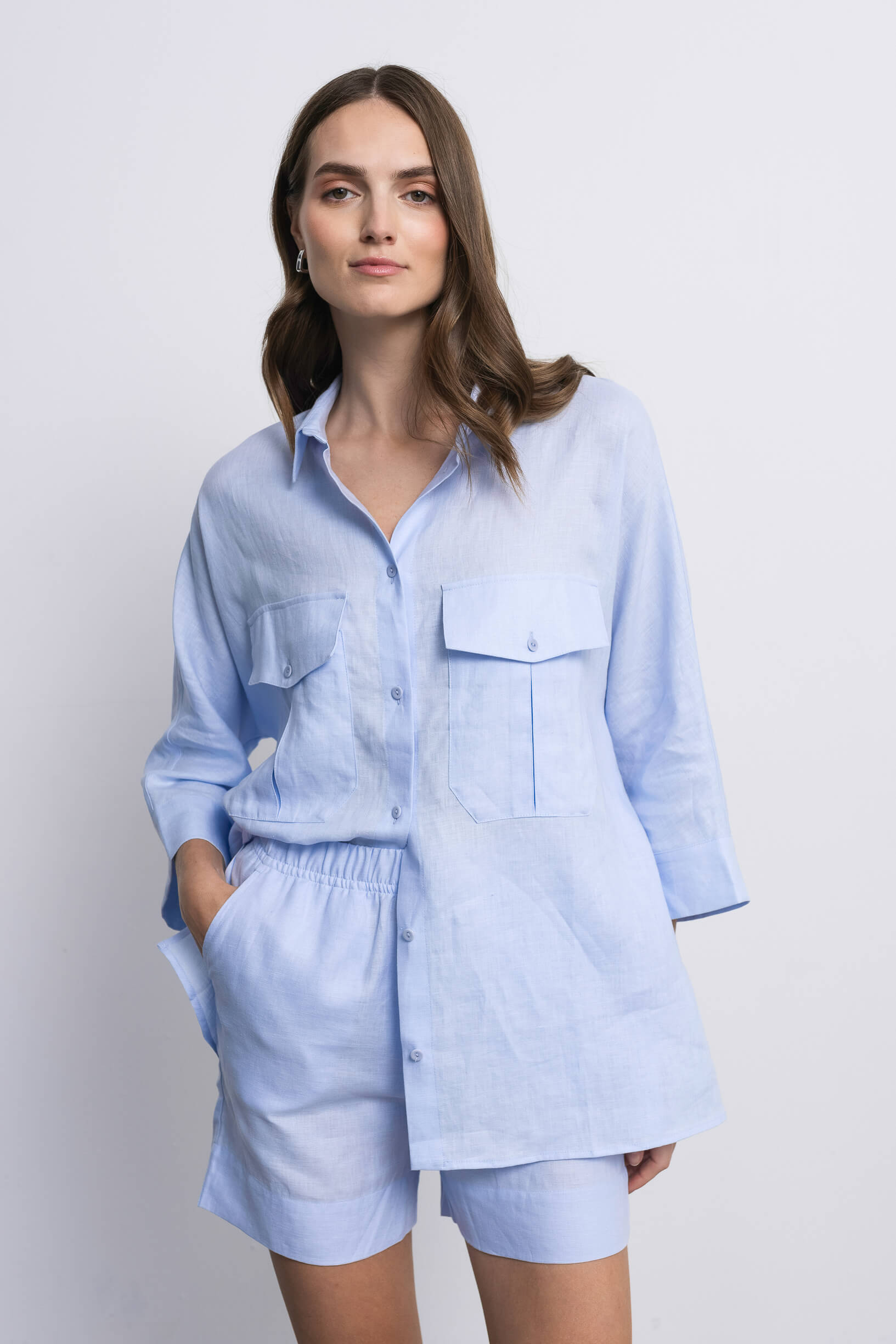 DORI light blue shorts & shirt set
