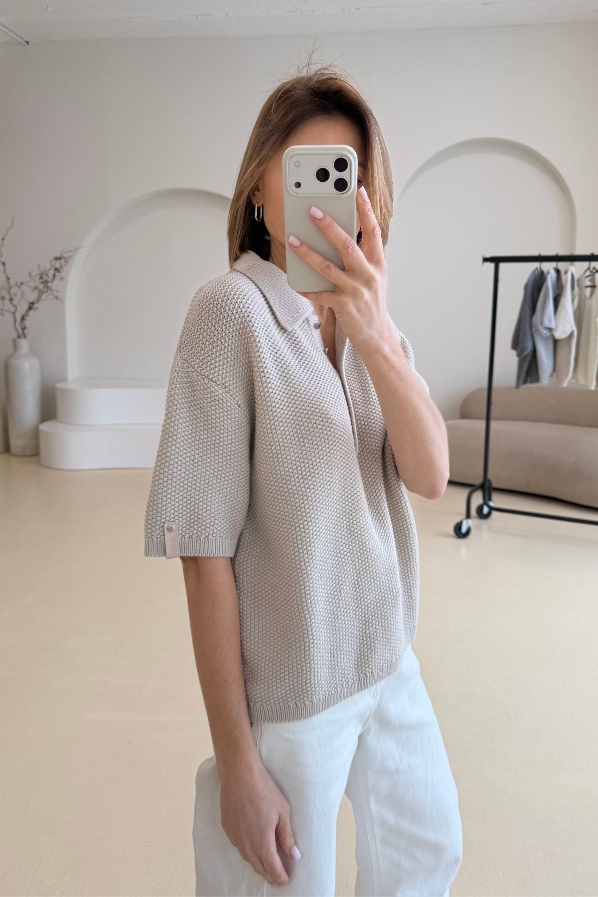 'Gisele' light sand blouse sample