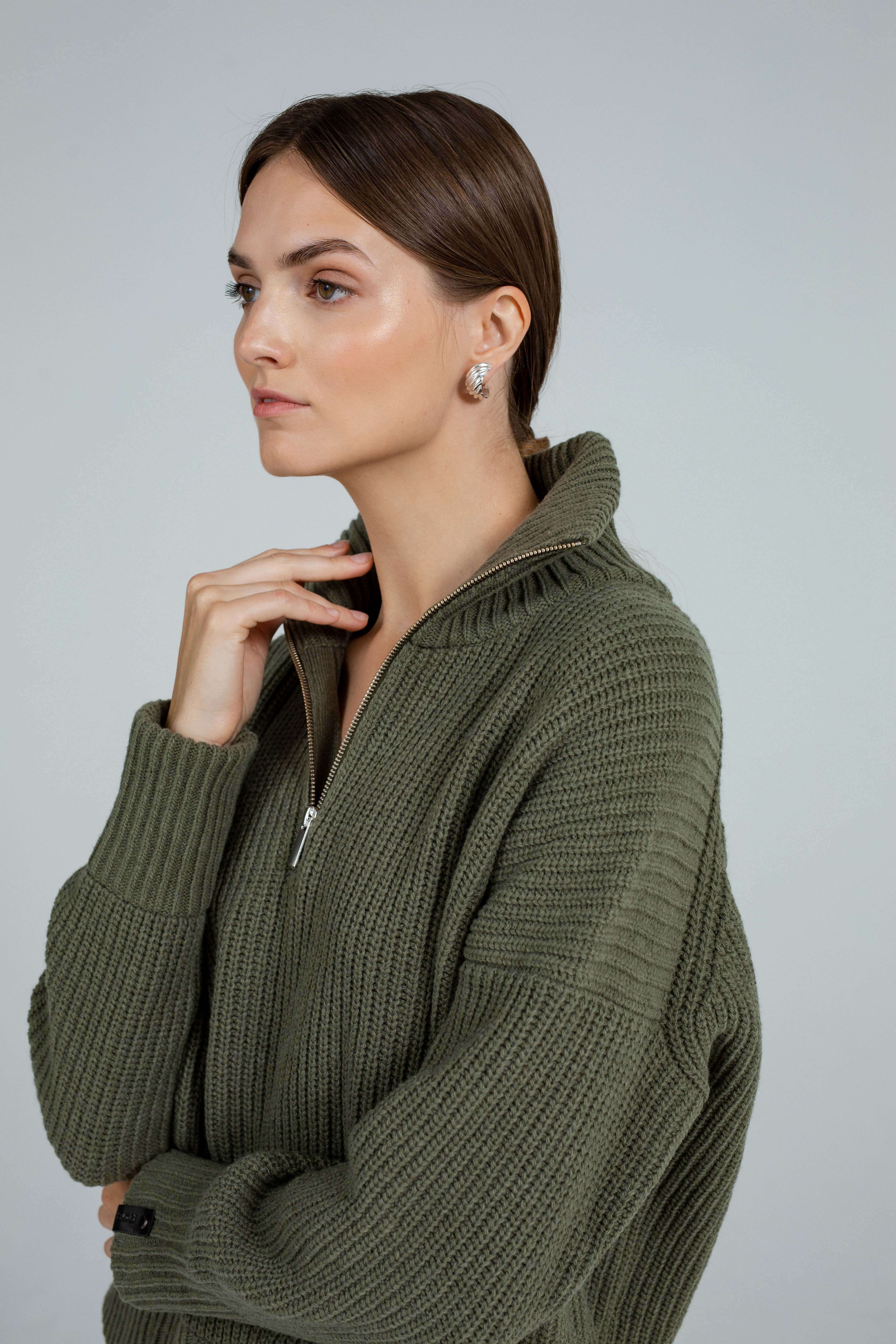 'Jolie' chaki sweater