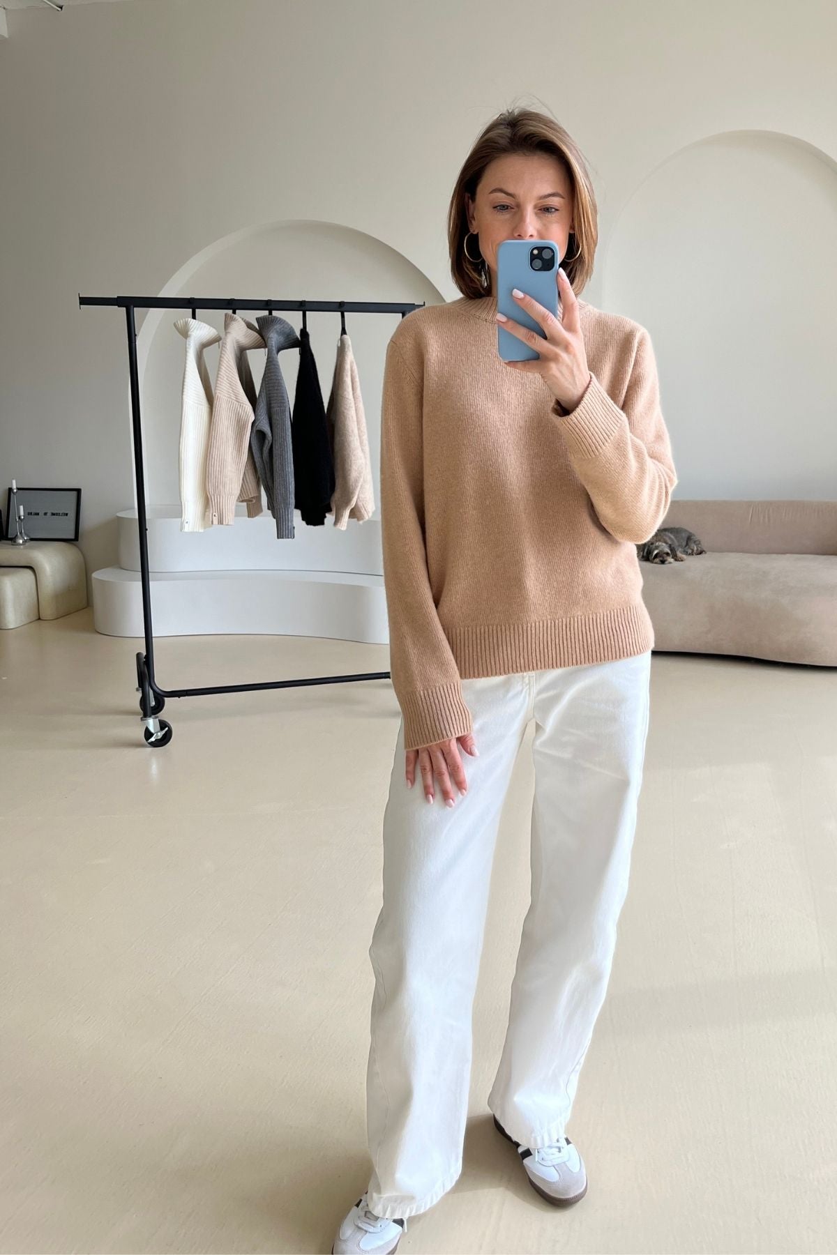 'Lea' nude sweater sample