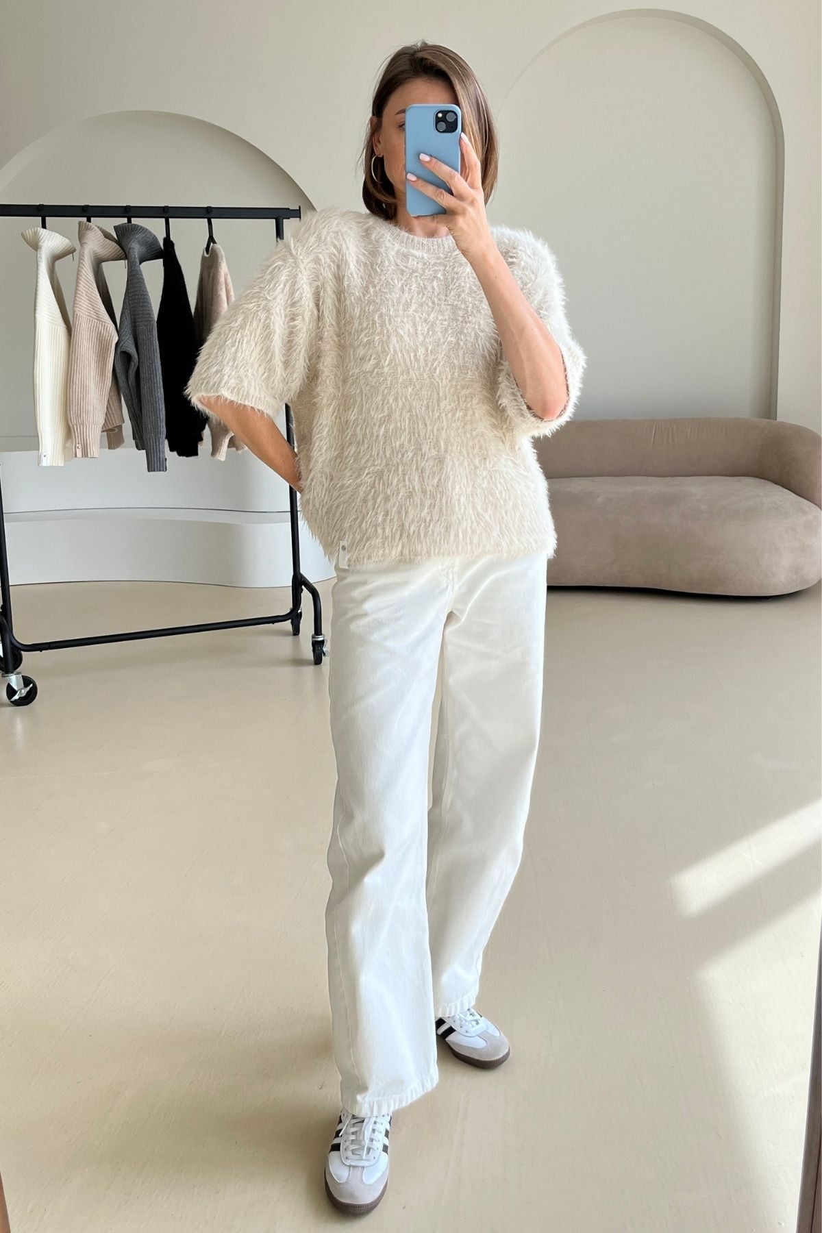 Light sand blouse sample