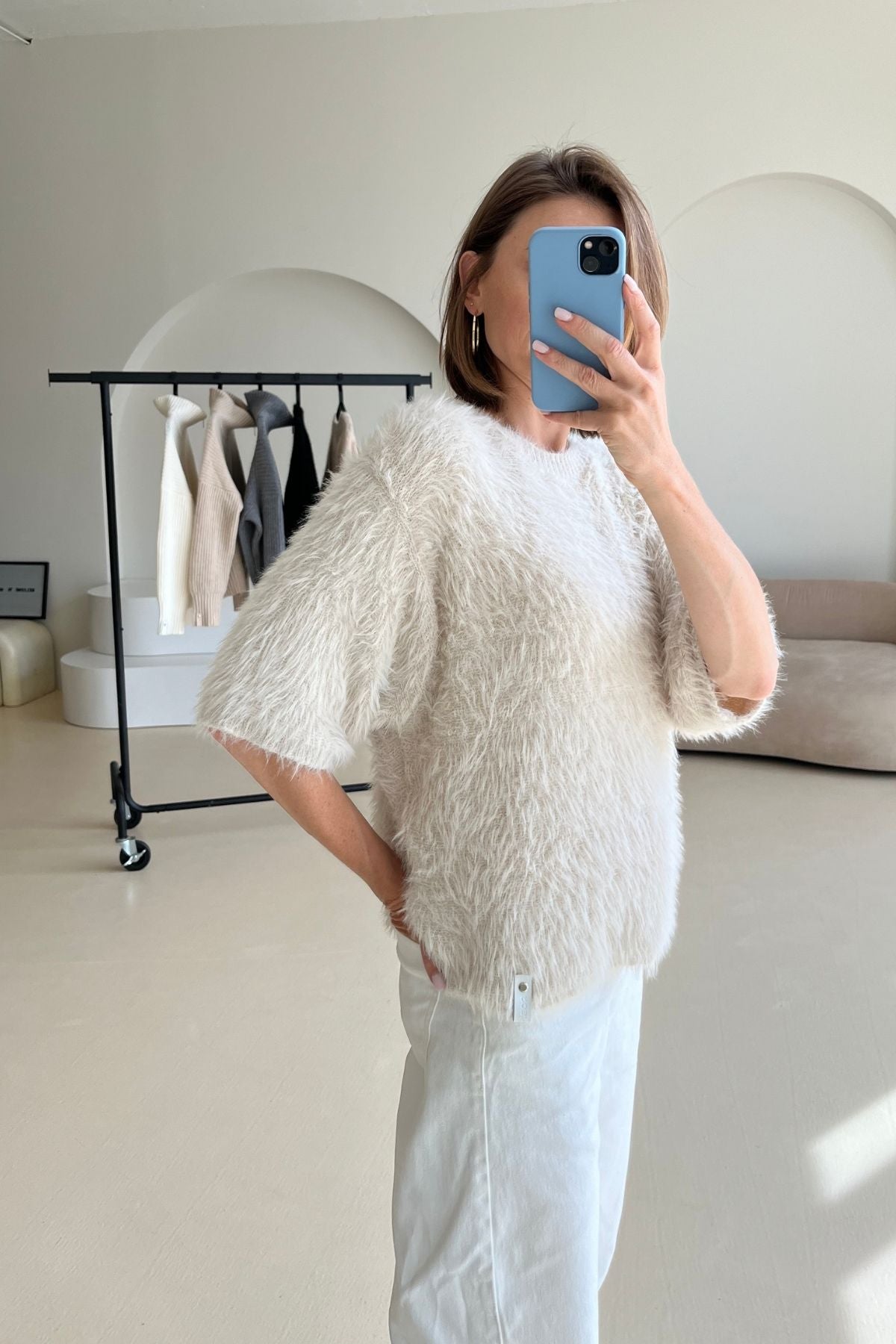 Light sand blouse sample