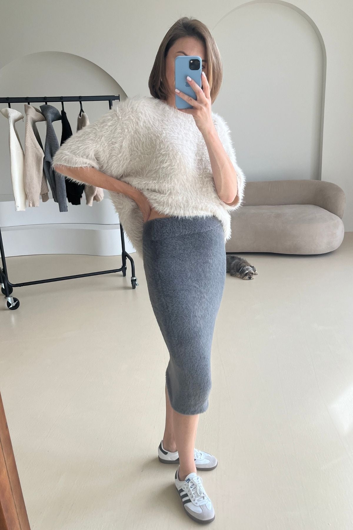 Grey skirt sample