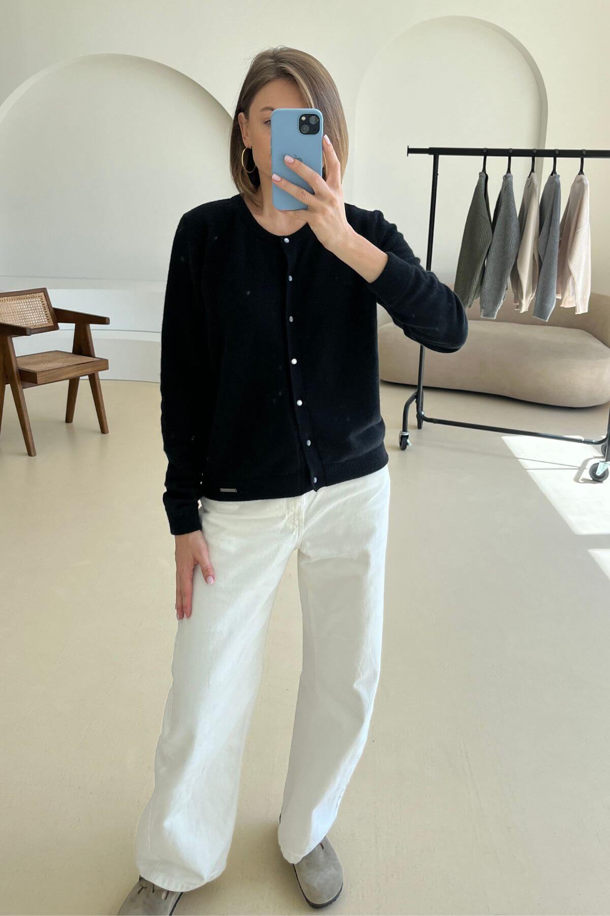 'Margot' black cardigan