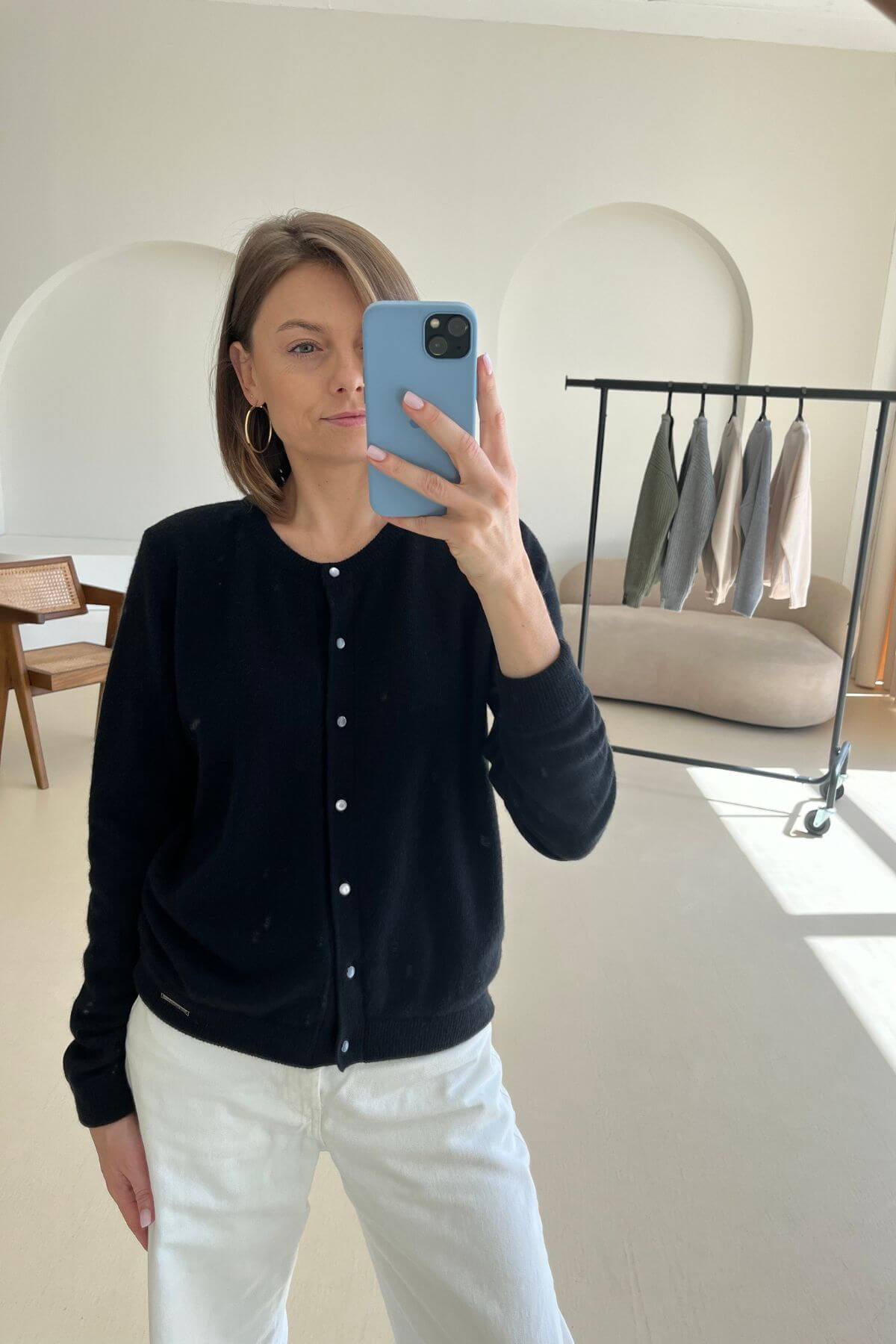 'Margot' black cardigan