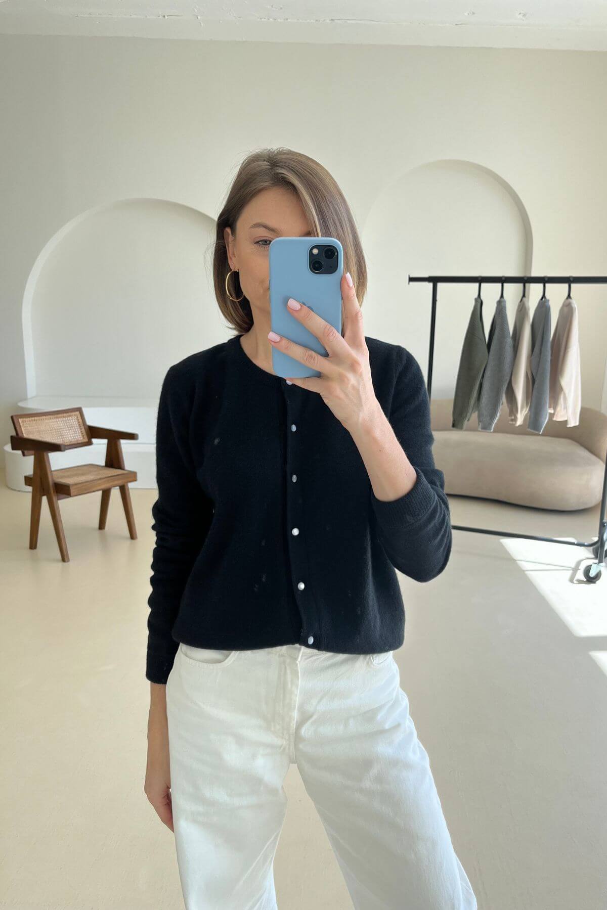 'Margot' black cardigan