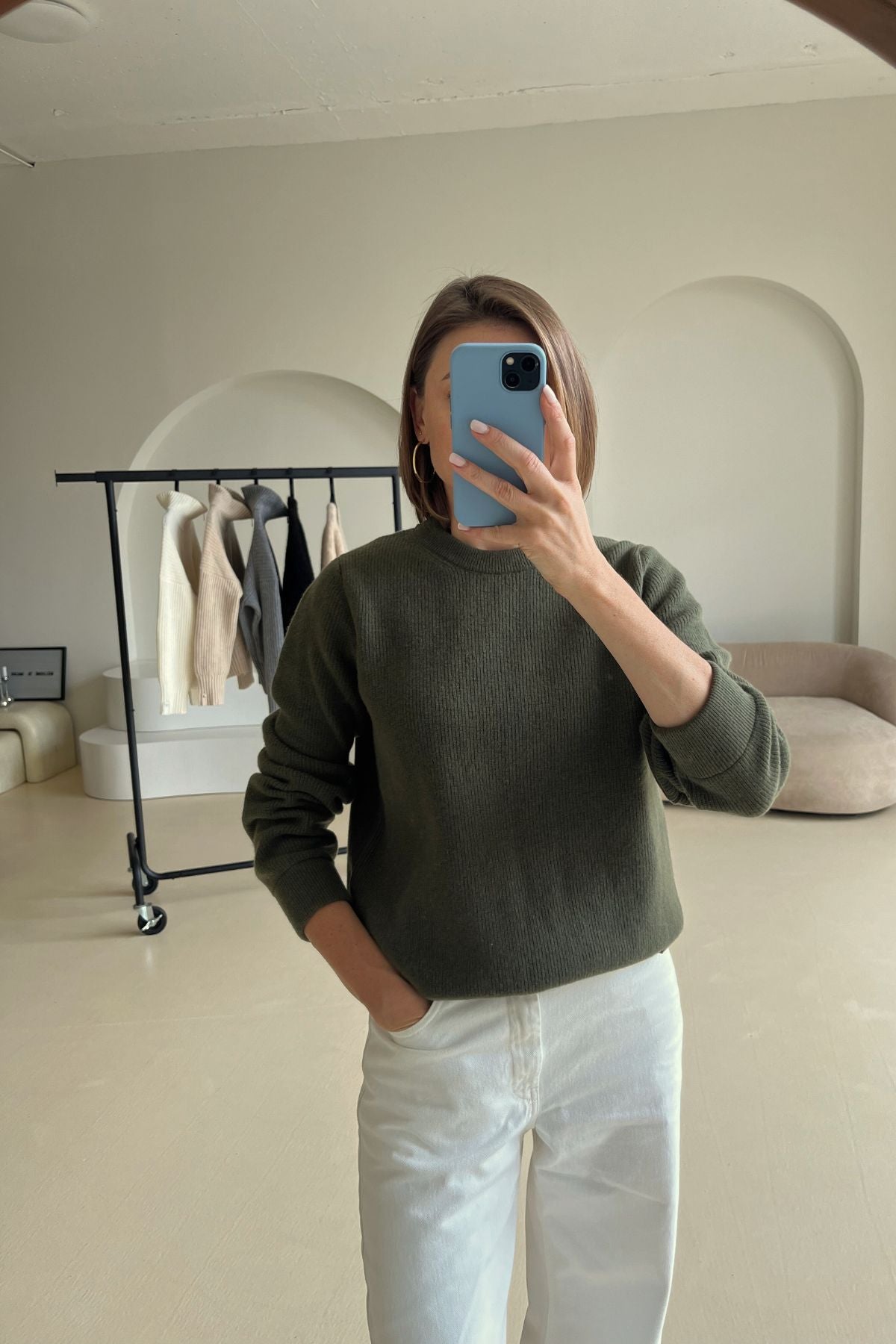 'Michelle' chaki sweater