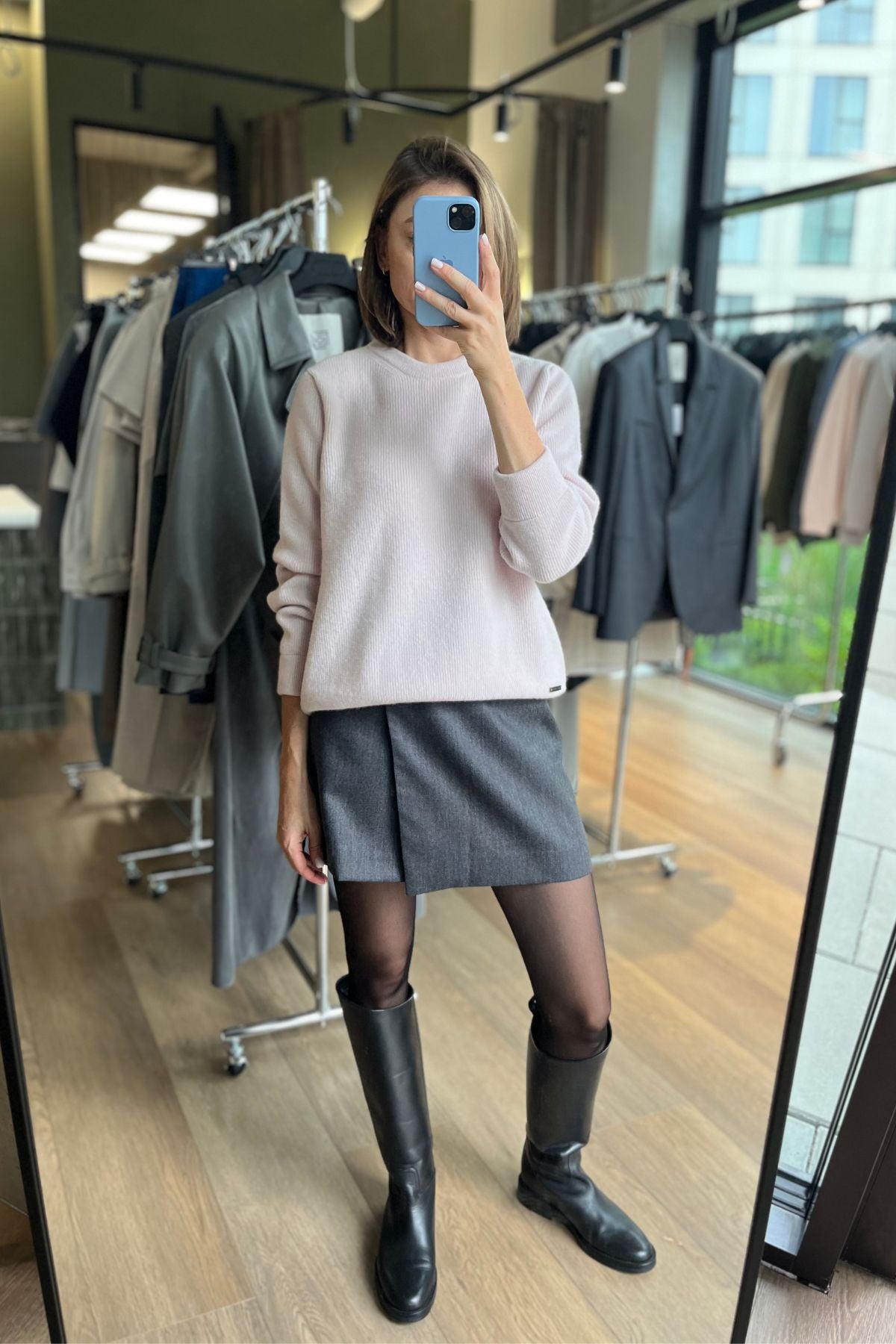 'Michelle' creamy pink sweater