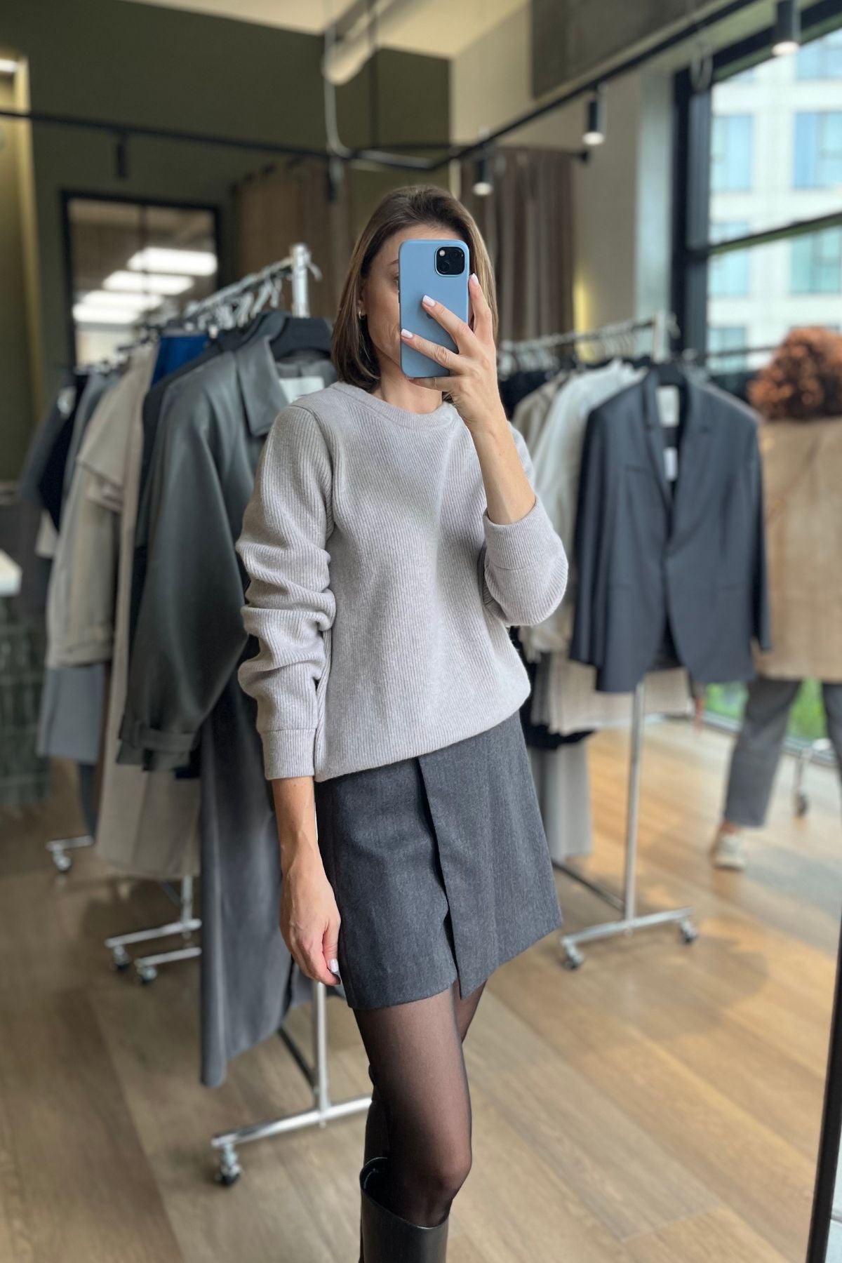 'Michelle' sandy grey sweater