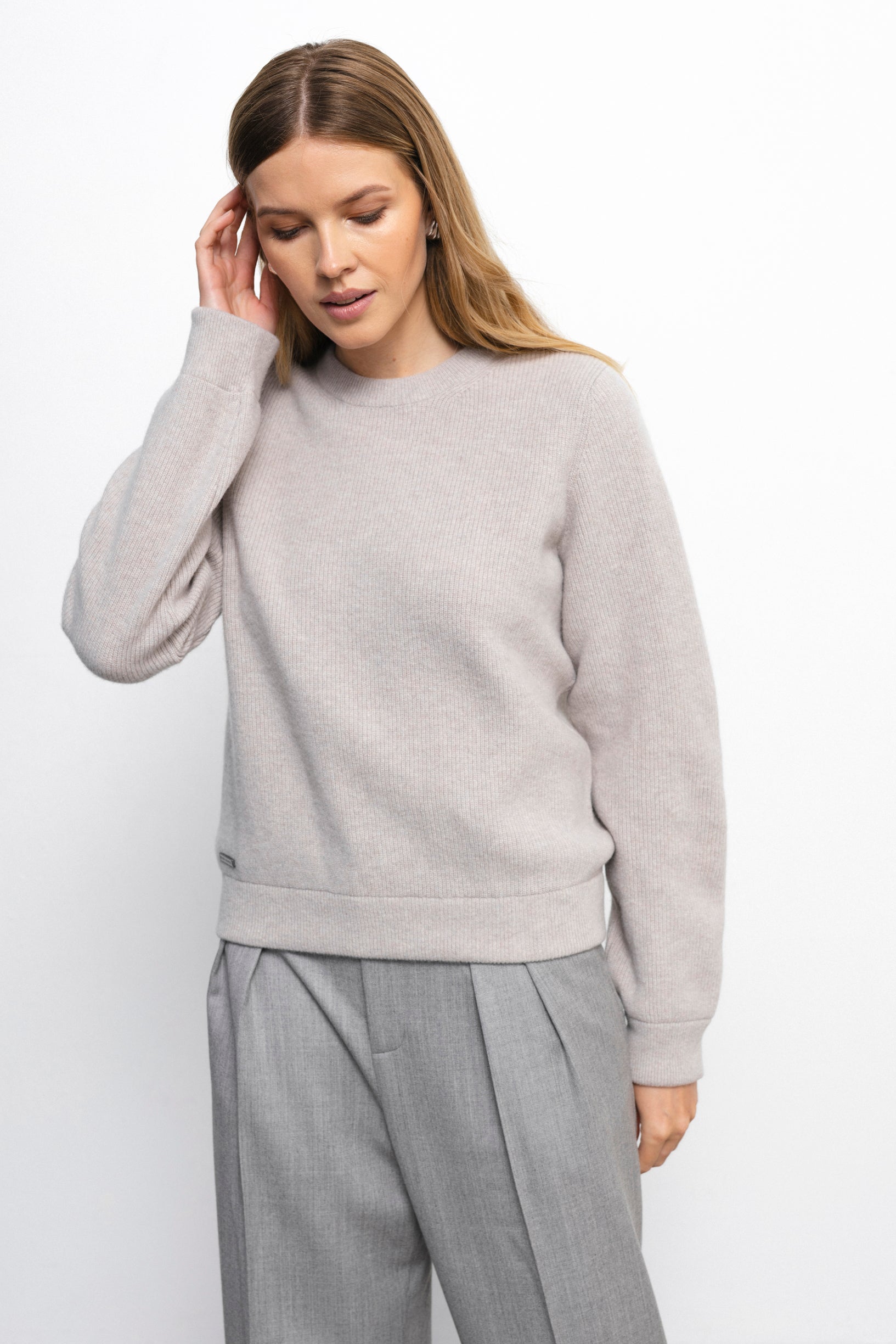 'Michelle' sandy grey sweater