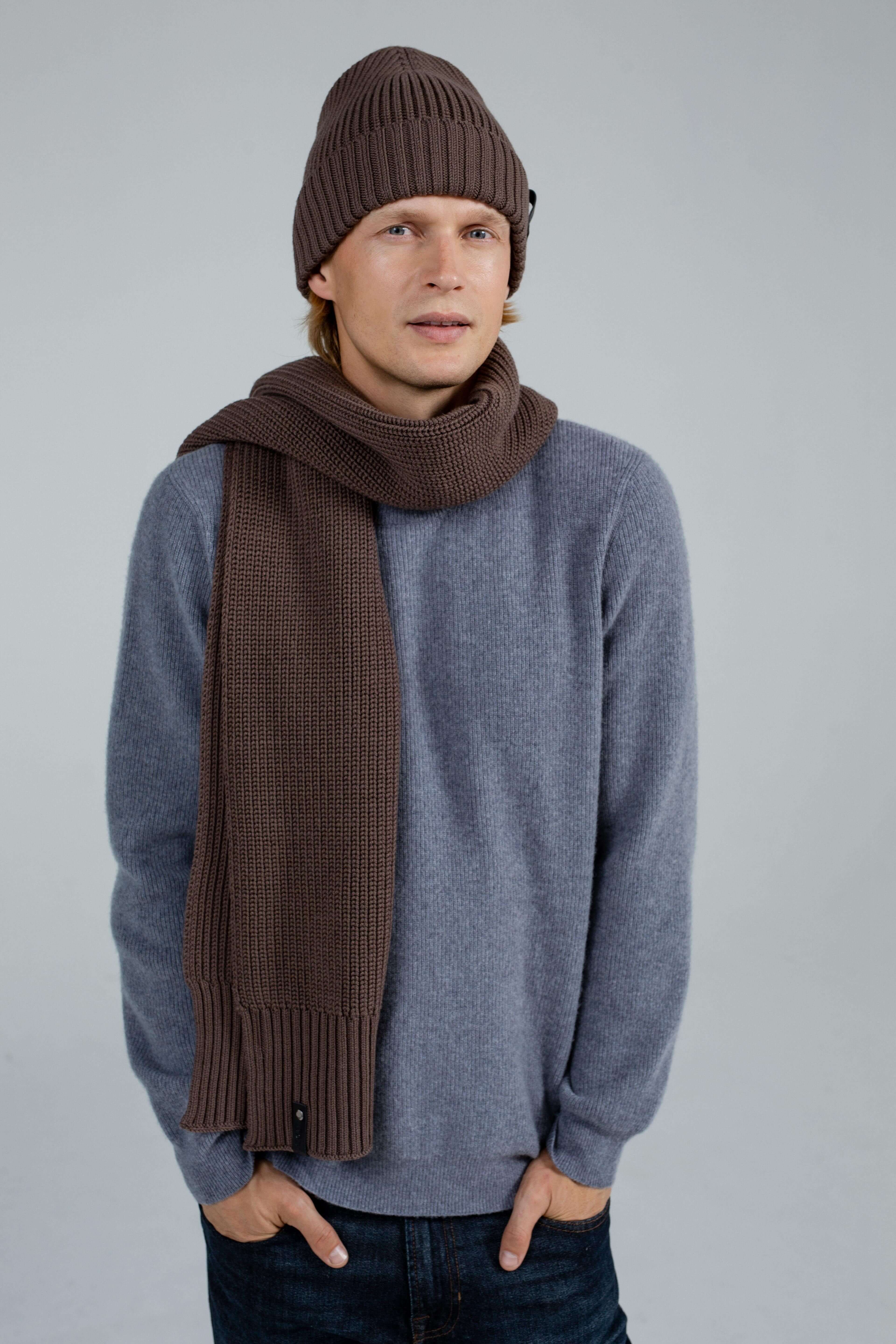 'Monet' dark grey scarf