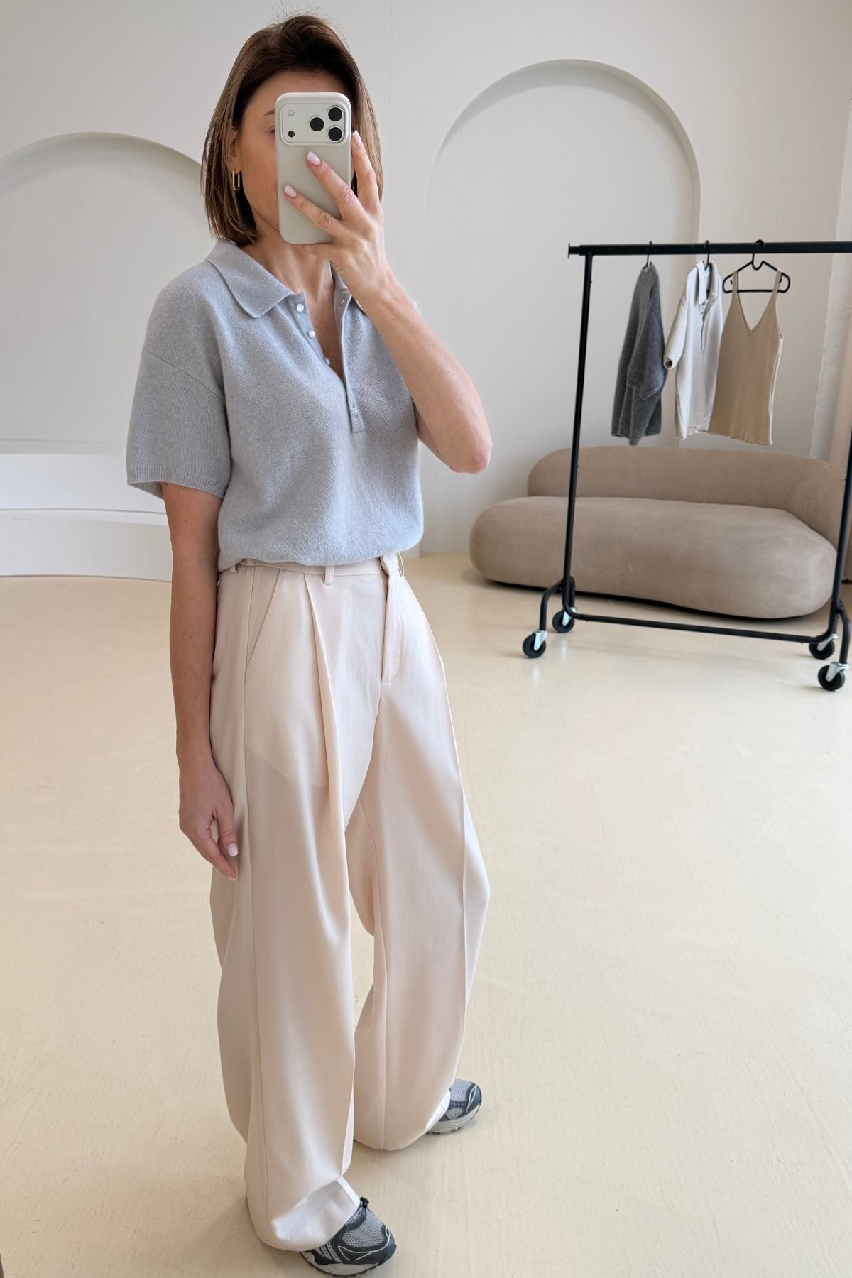 'Odile' champagne trousers sample