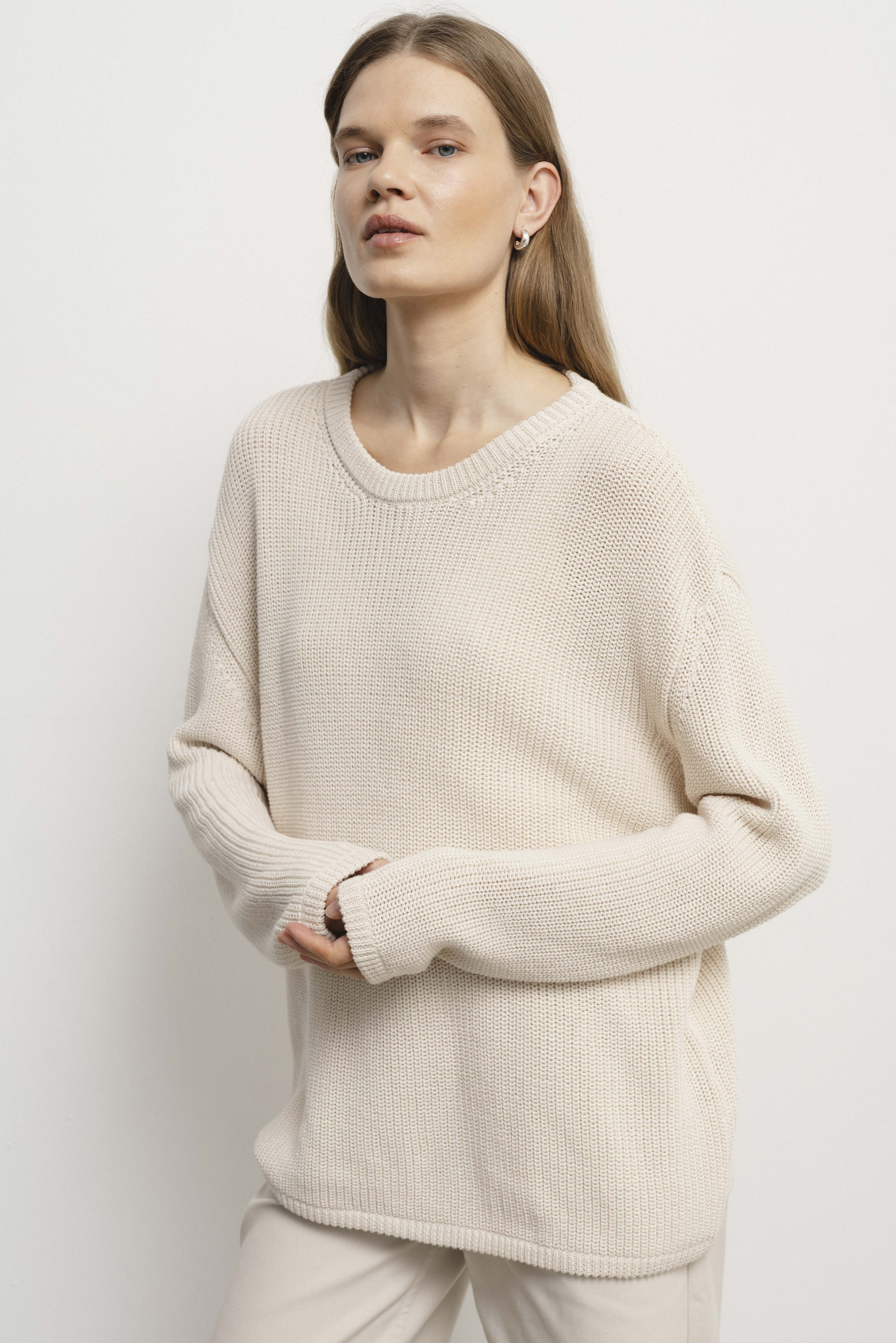 PASCAL ivory sweater sample