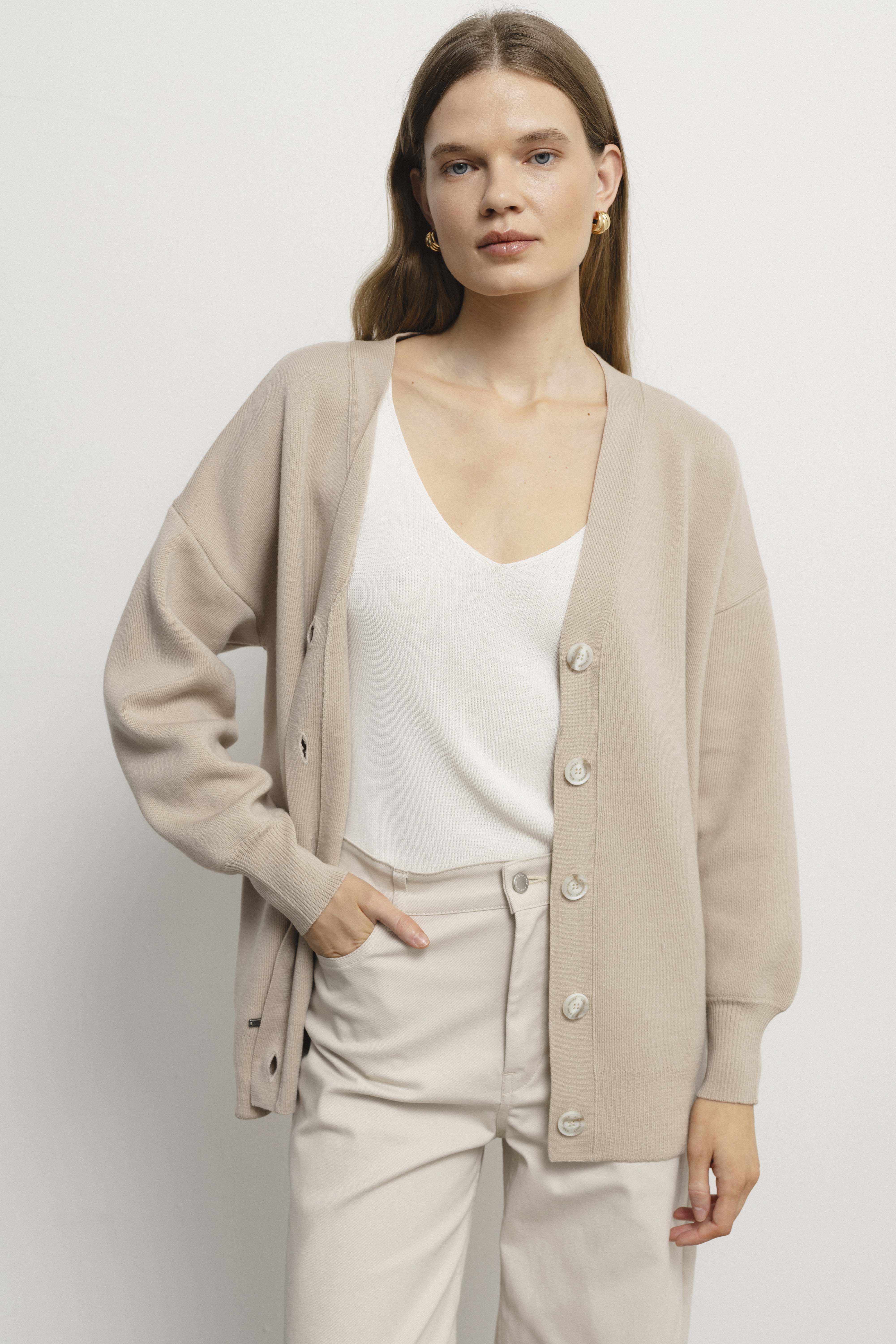 PAULINE light sand cardigan