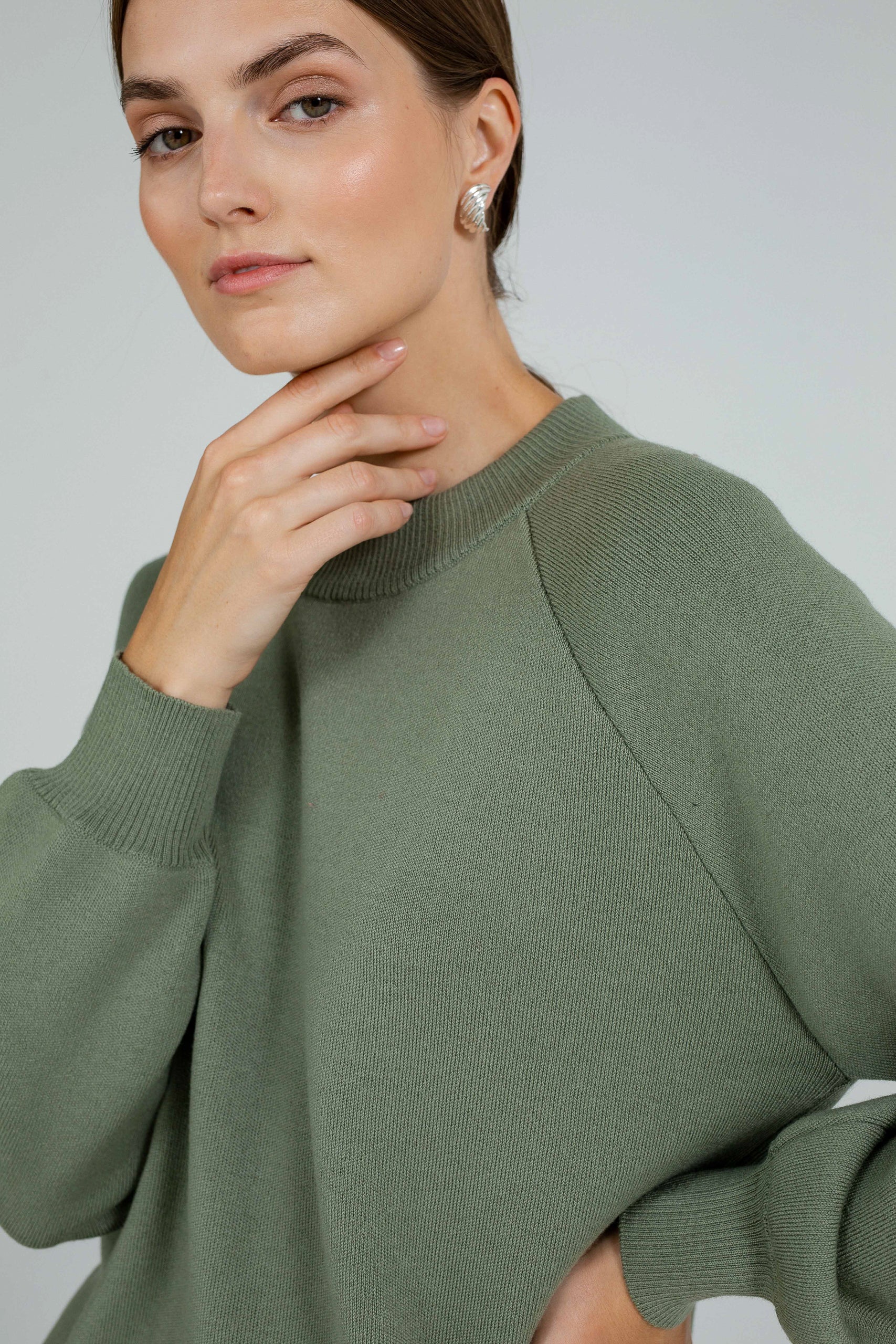 'Pauline' green trousers & sweater set