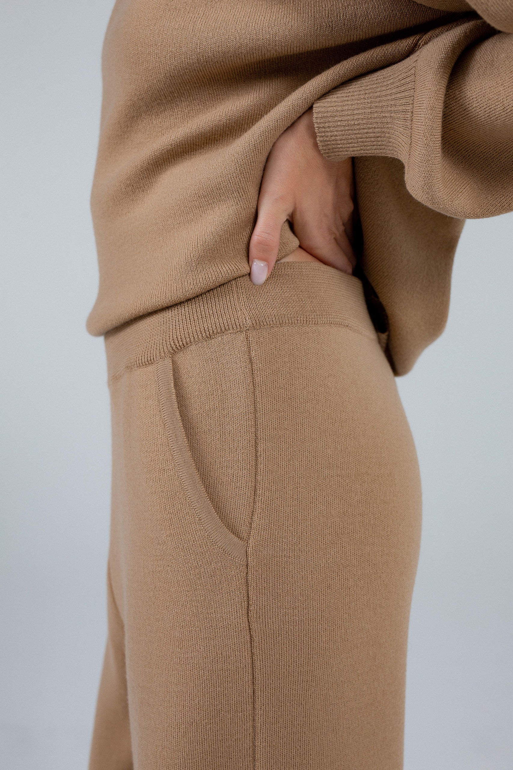 'Pauline' camel brown trousers
