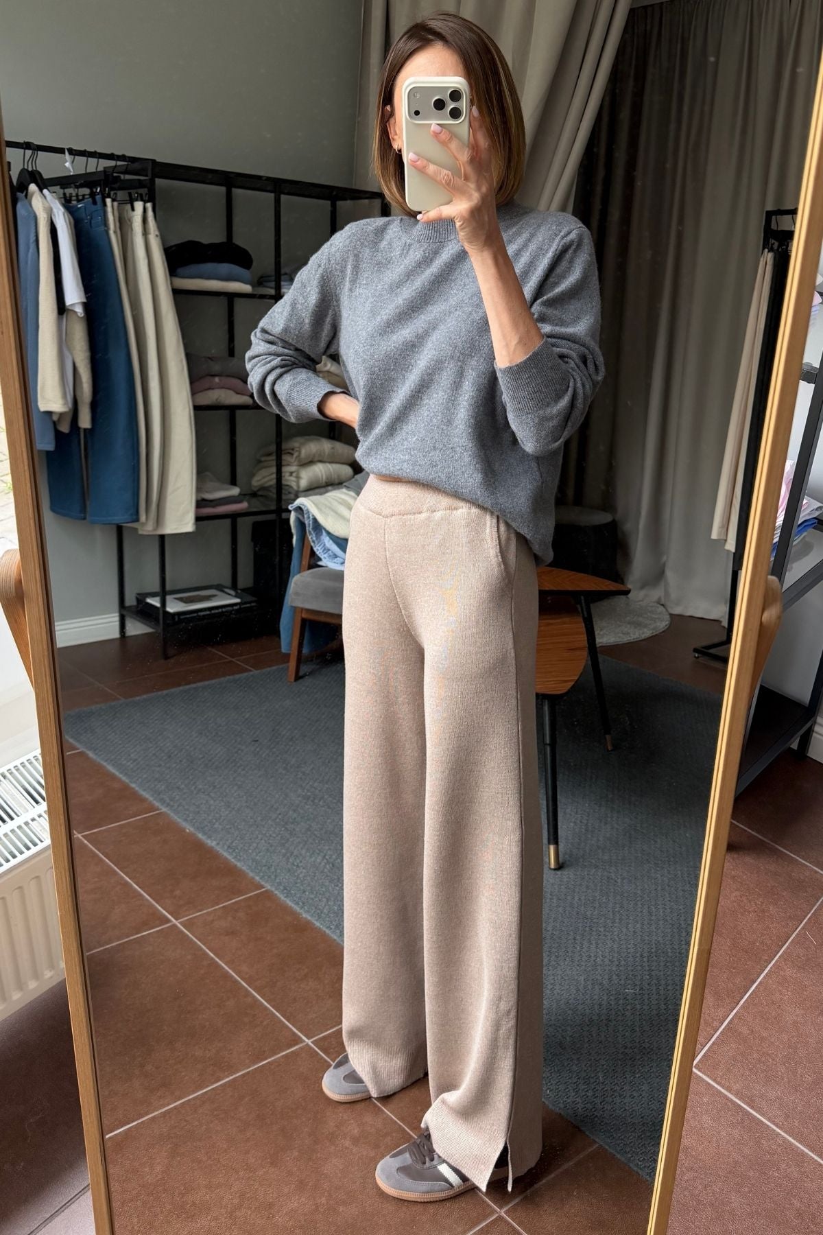 PAULINE light sand trousers sample