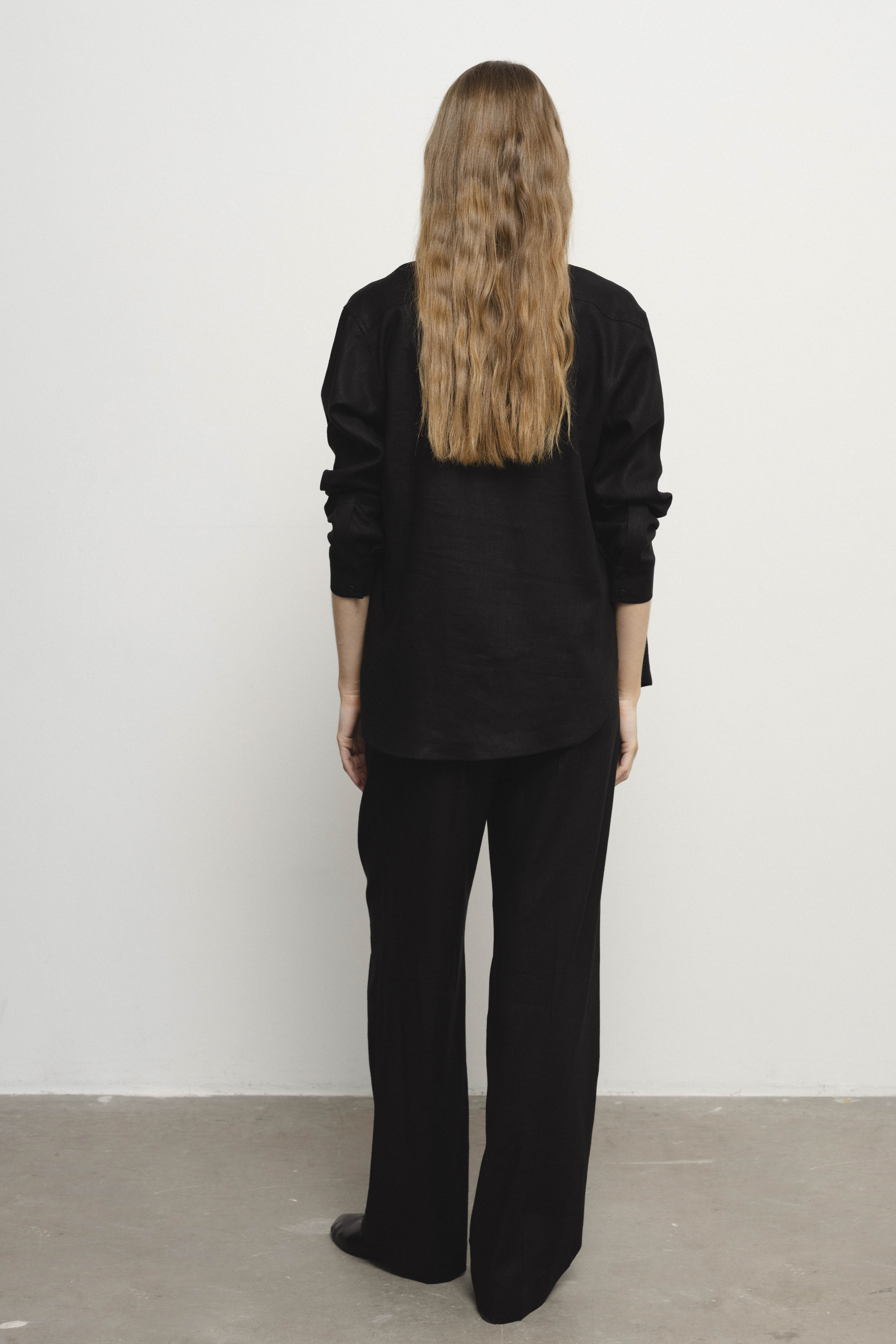 ROSE black trousers & shirt set