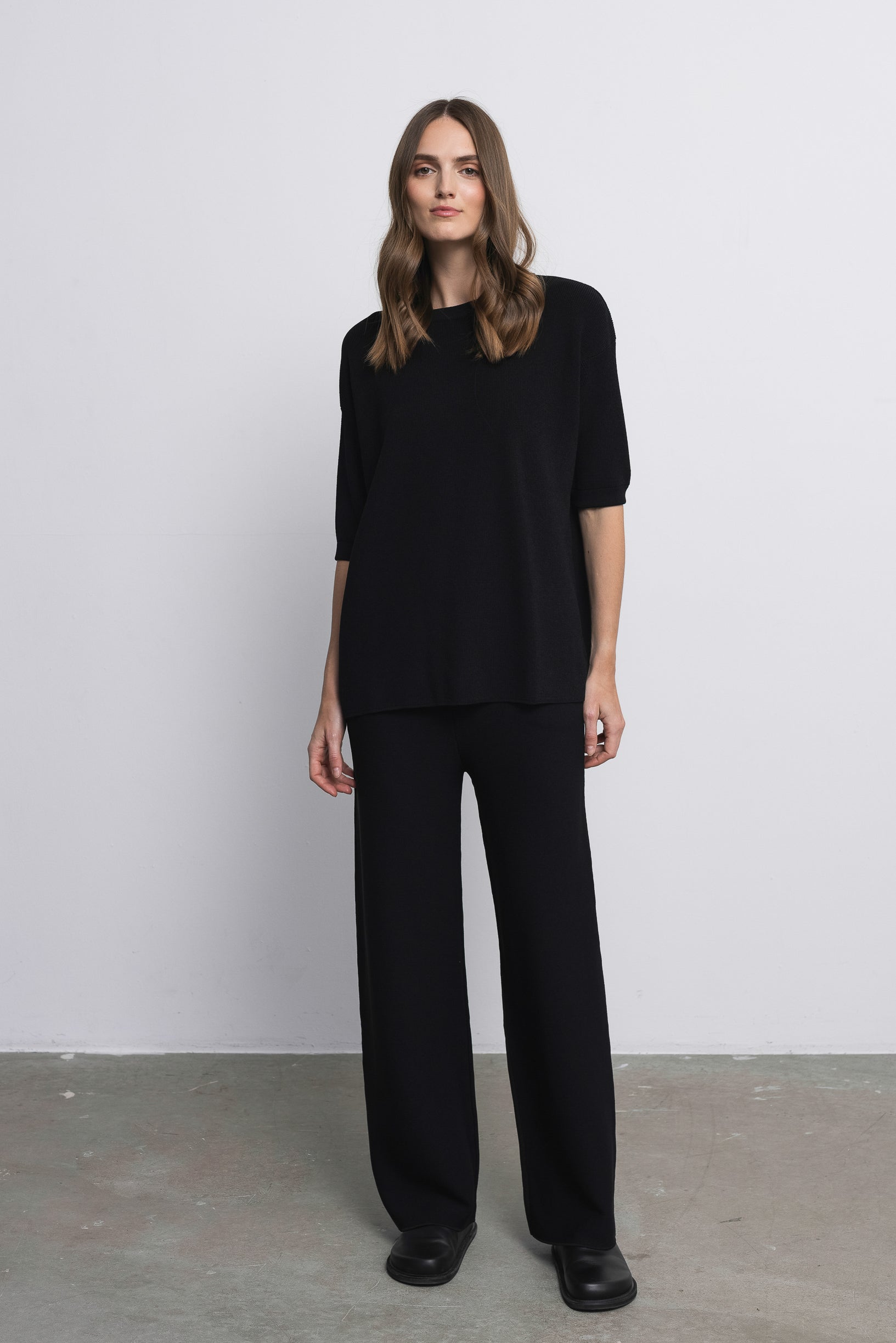 'Vanessa' black trousers & blouse set
