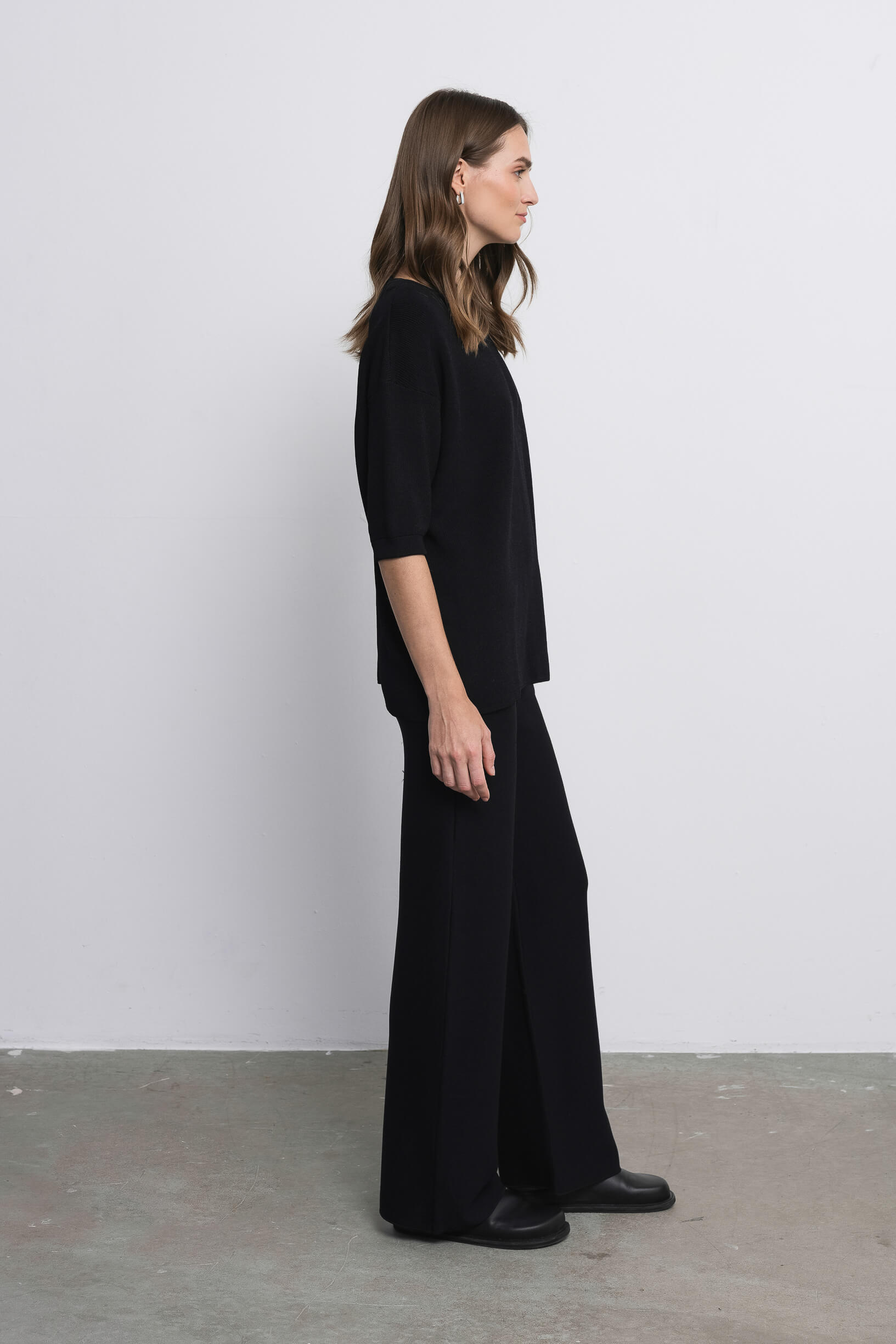 'Vanessa' black trousers & blouse set