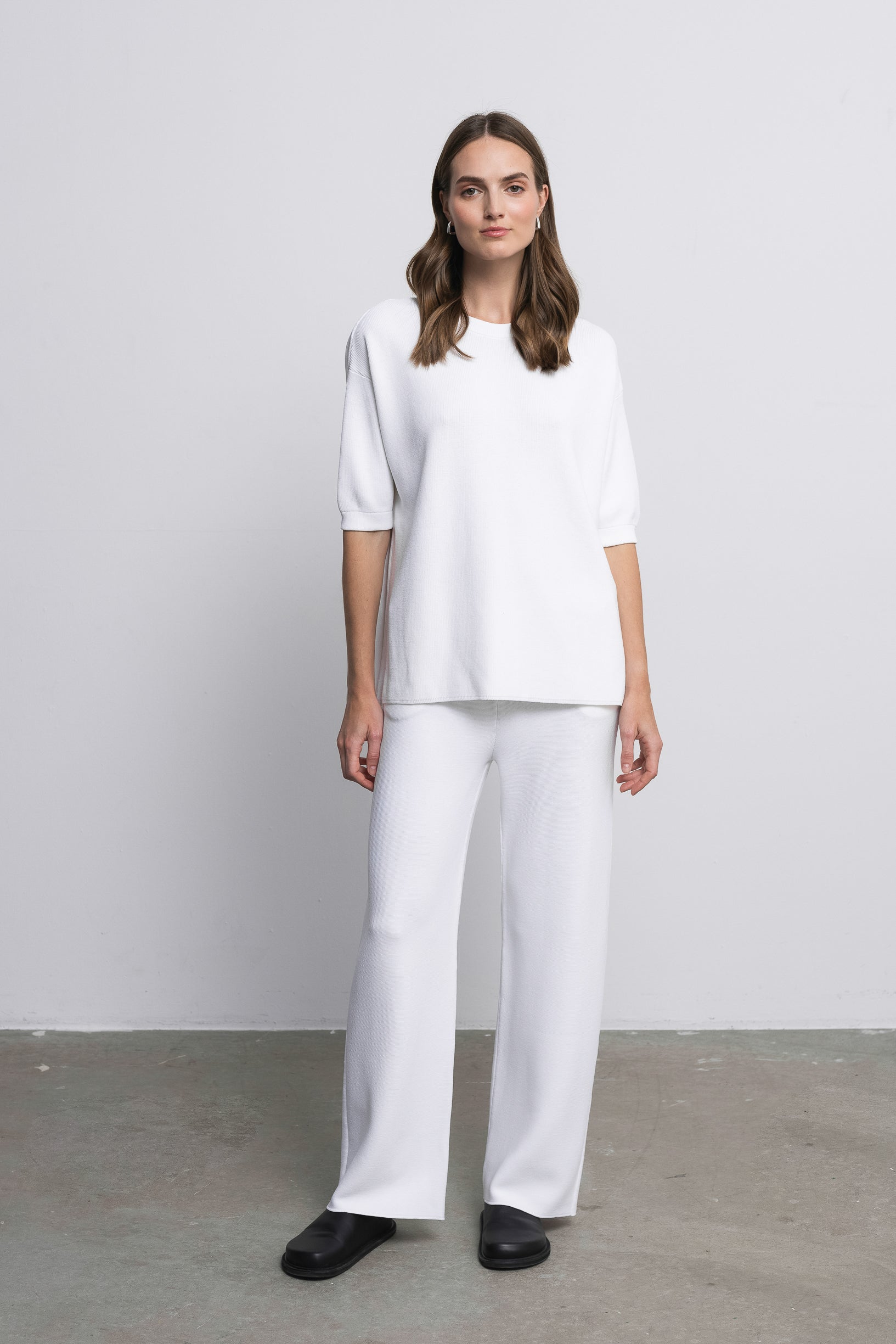 'Vanessa' white trousers & blouse set