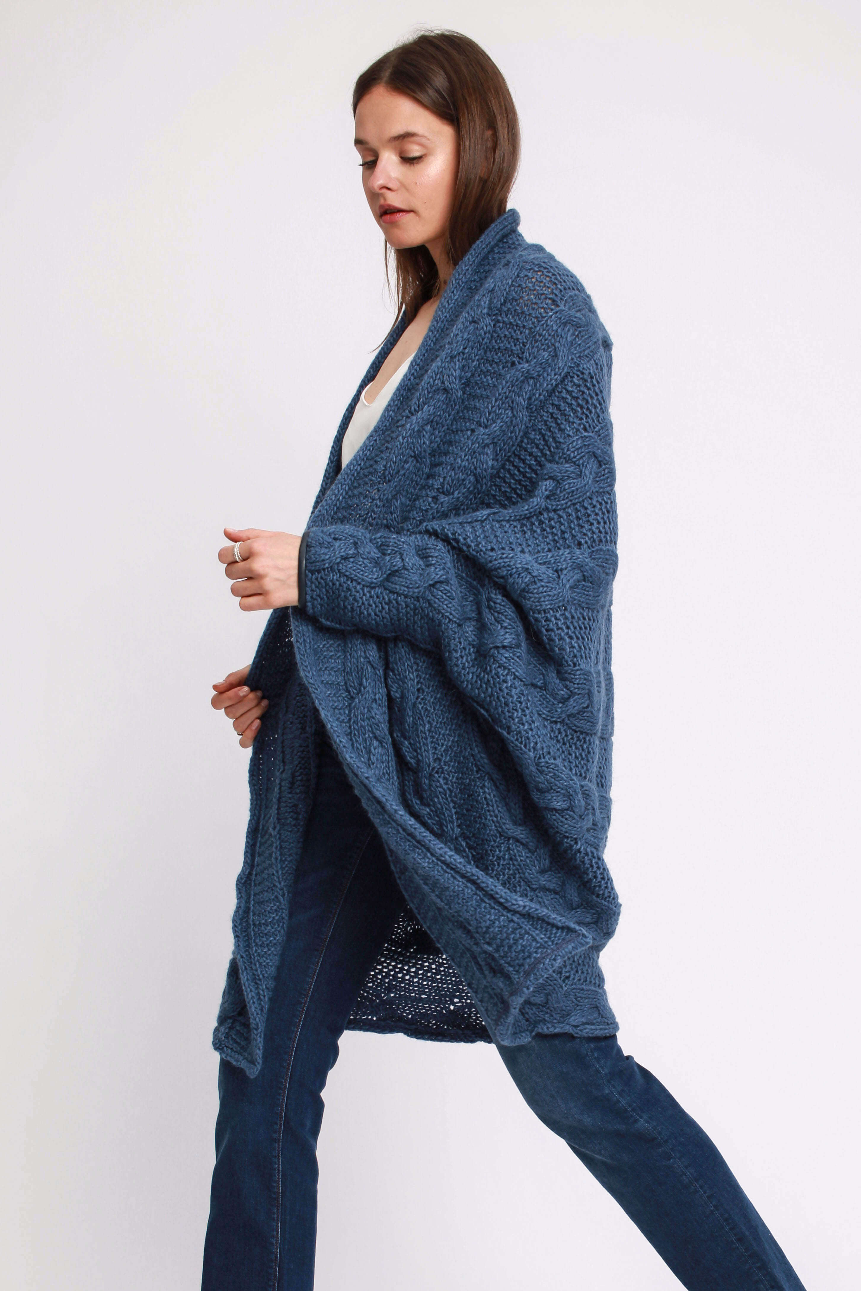 'Agnes' blue cardigan