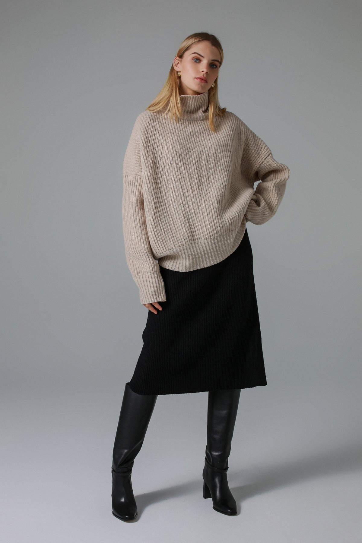 CHRISTINE sand sweater