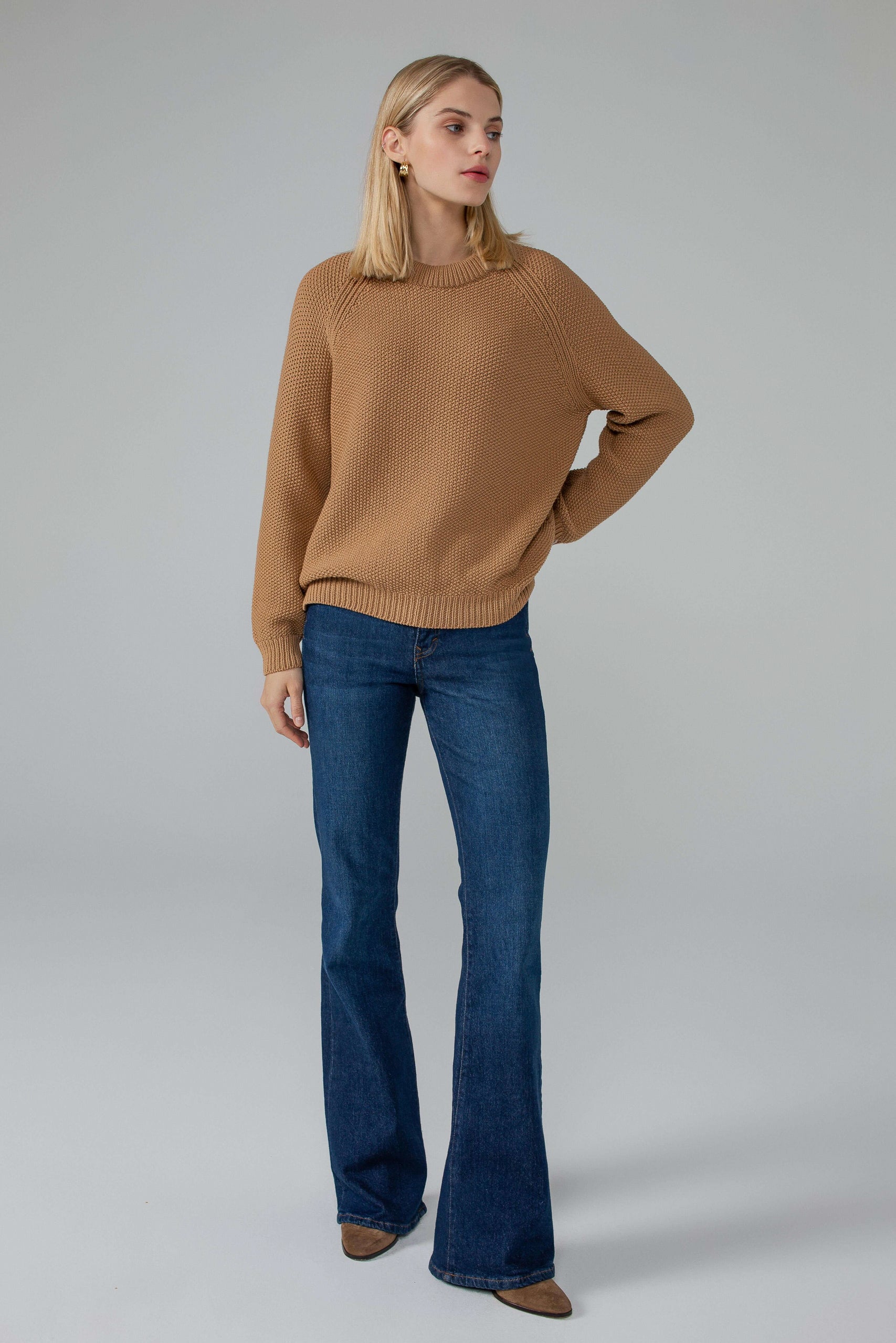 SUZY camel sweater