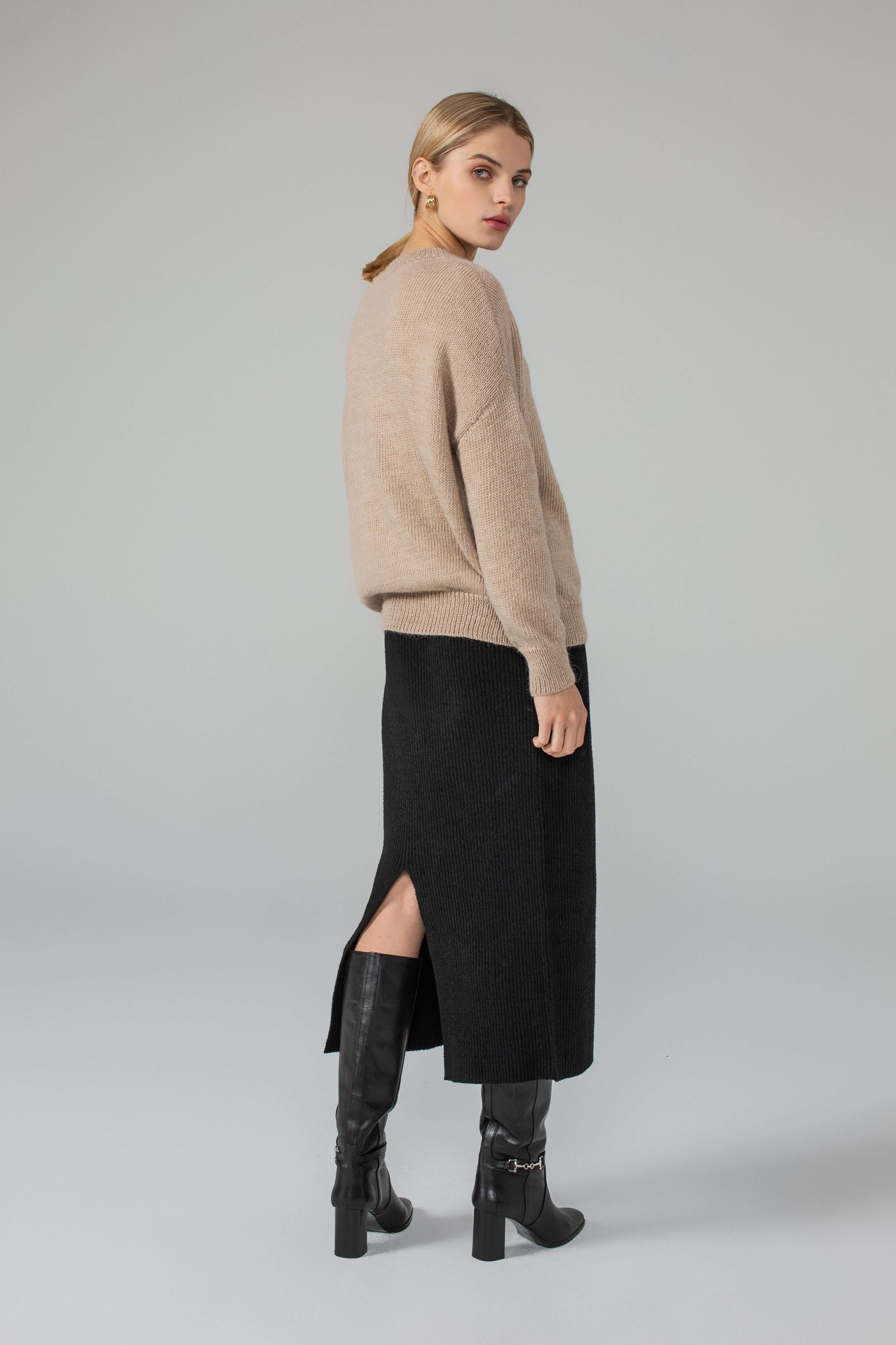 'Uma' sand sweater