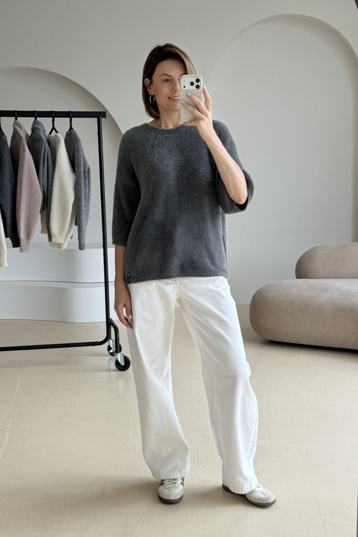 Dark grey blouse sample