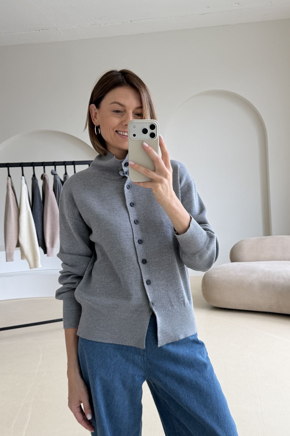 LUCA grey cardigan sample
