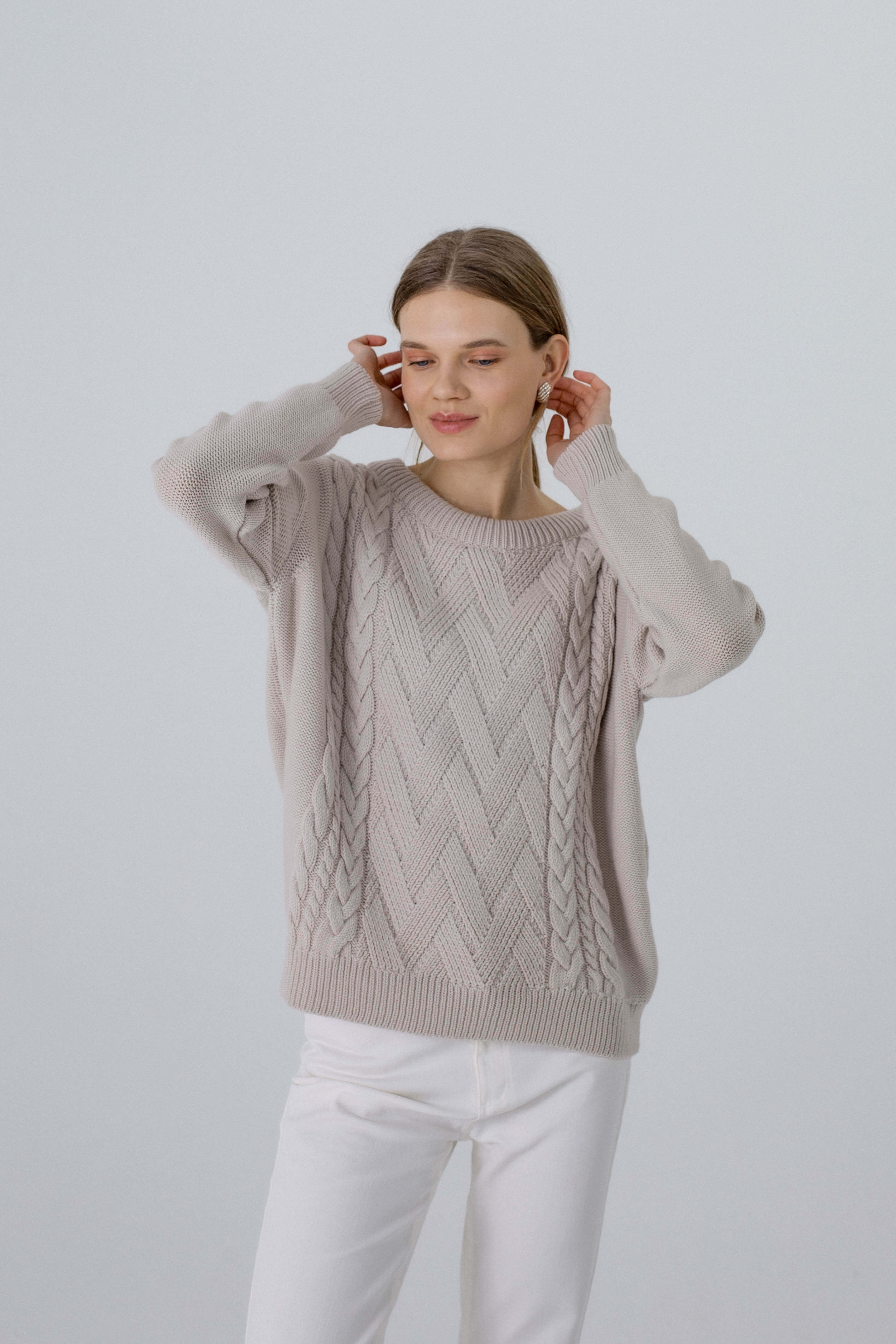 'Alice' light sand sweater