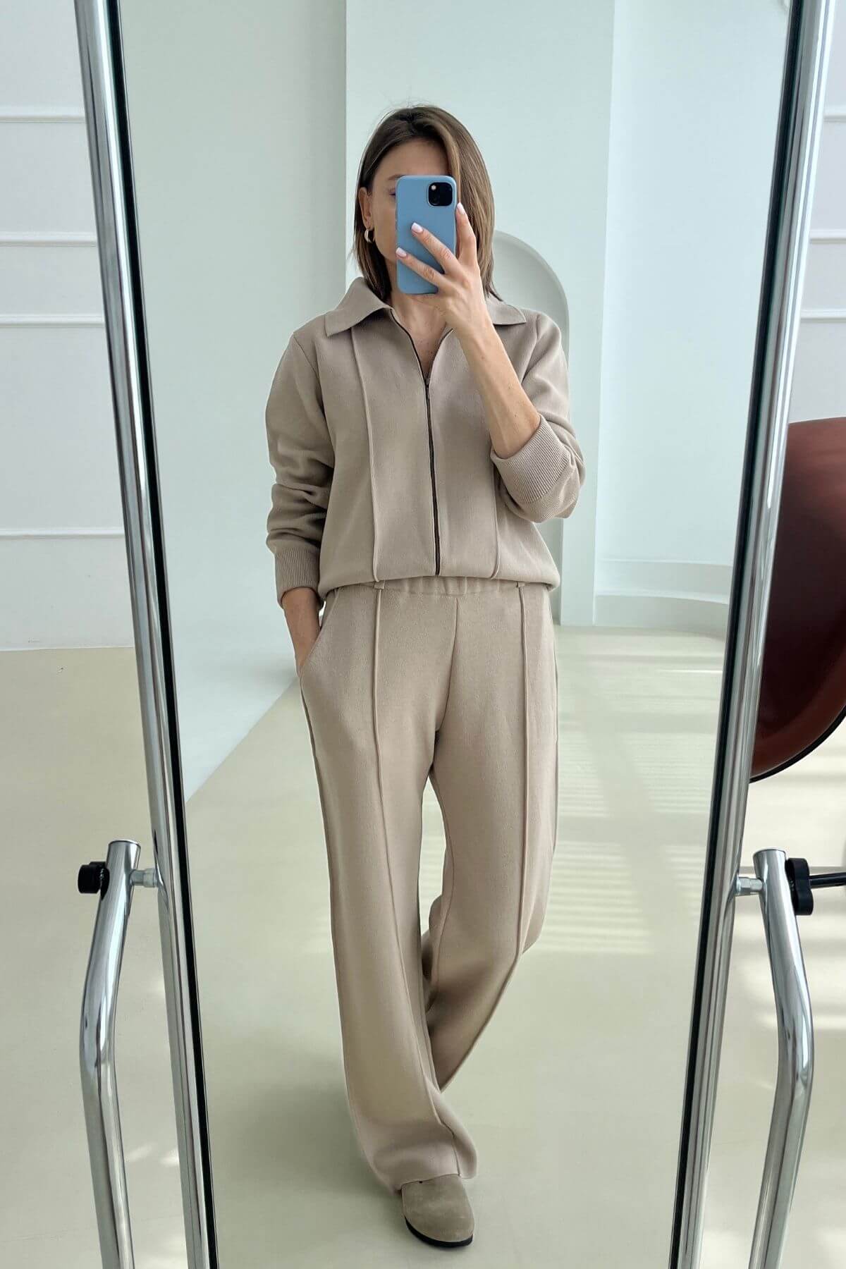 'Audrey' sweater and trousers set sample