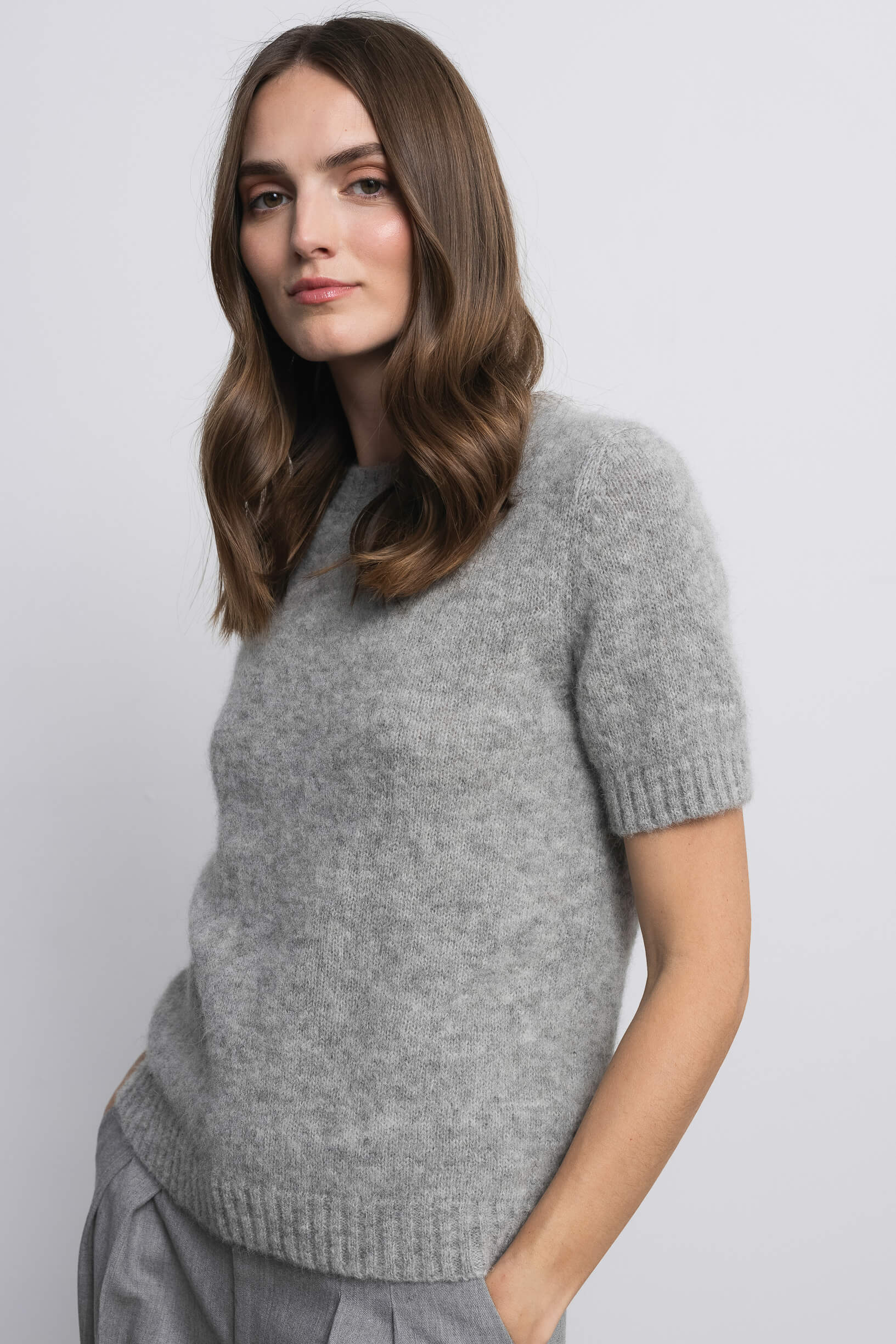 Alpaca grey blouse sample