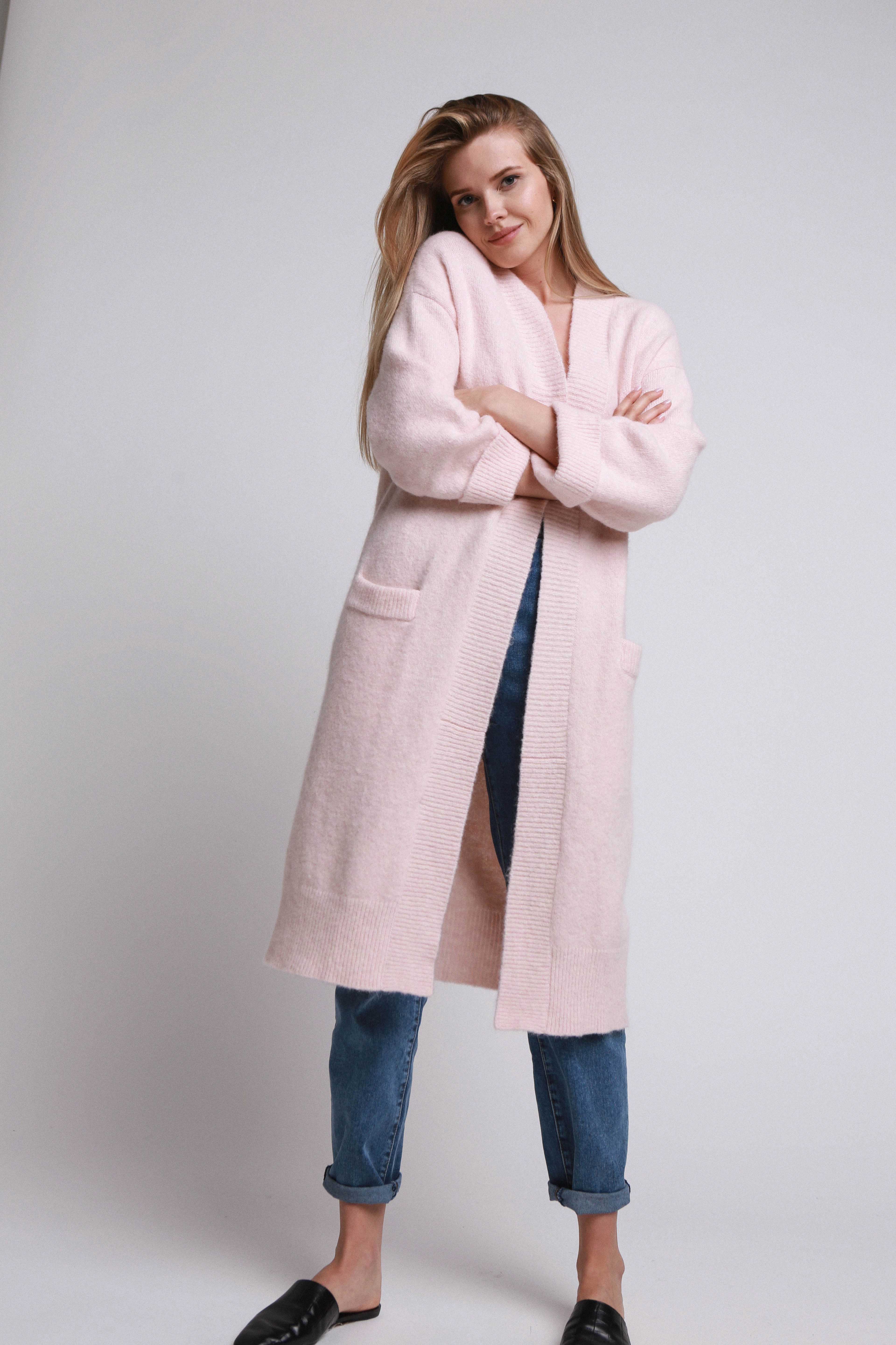 'Cloe' light peach cardigan