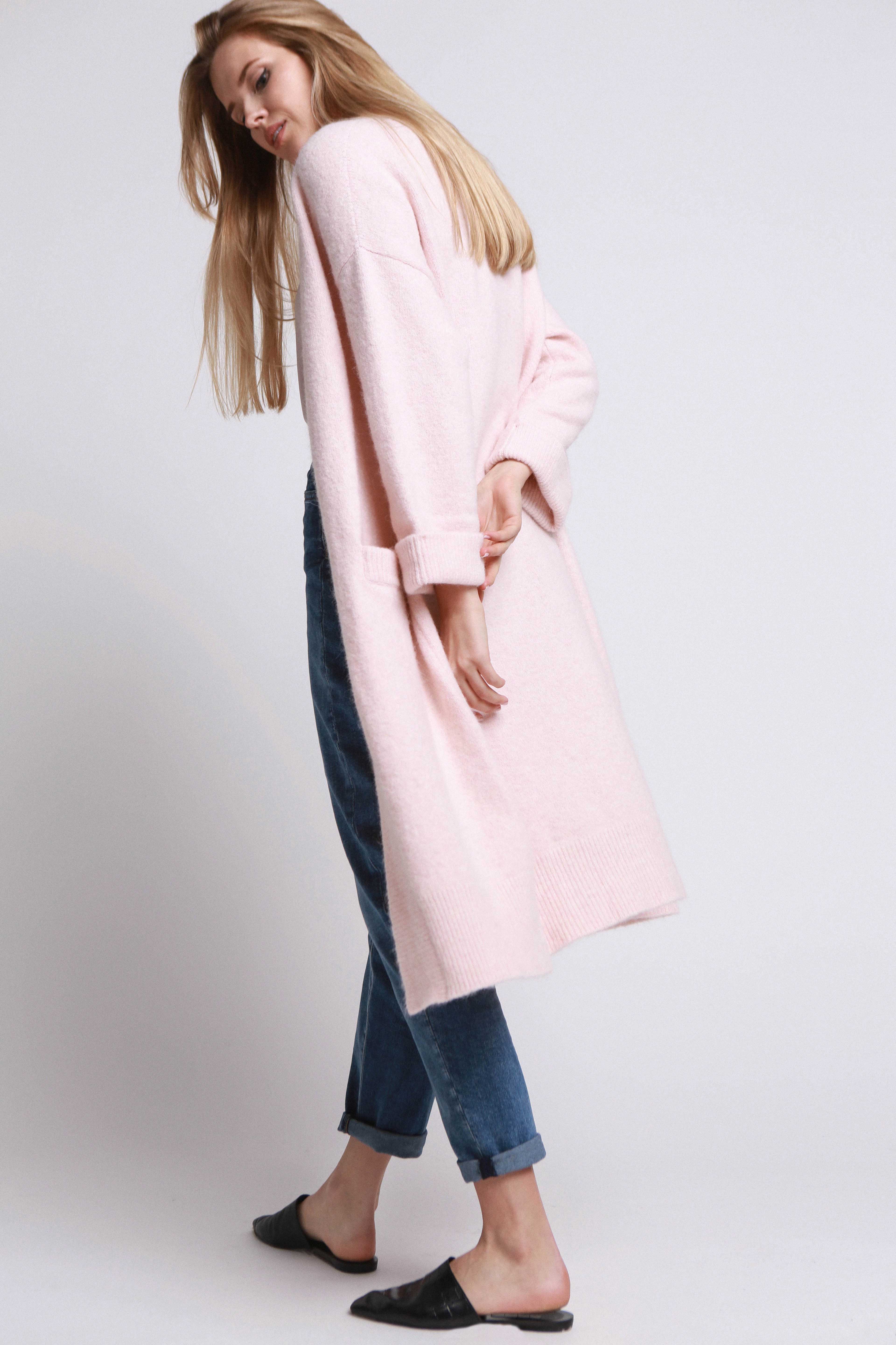 'Cloe' light peach cardigan