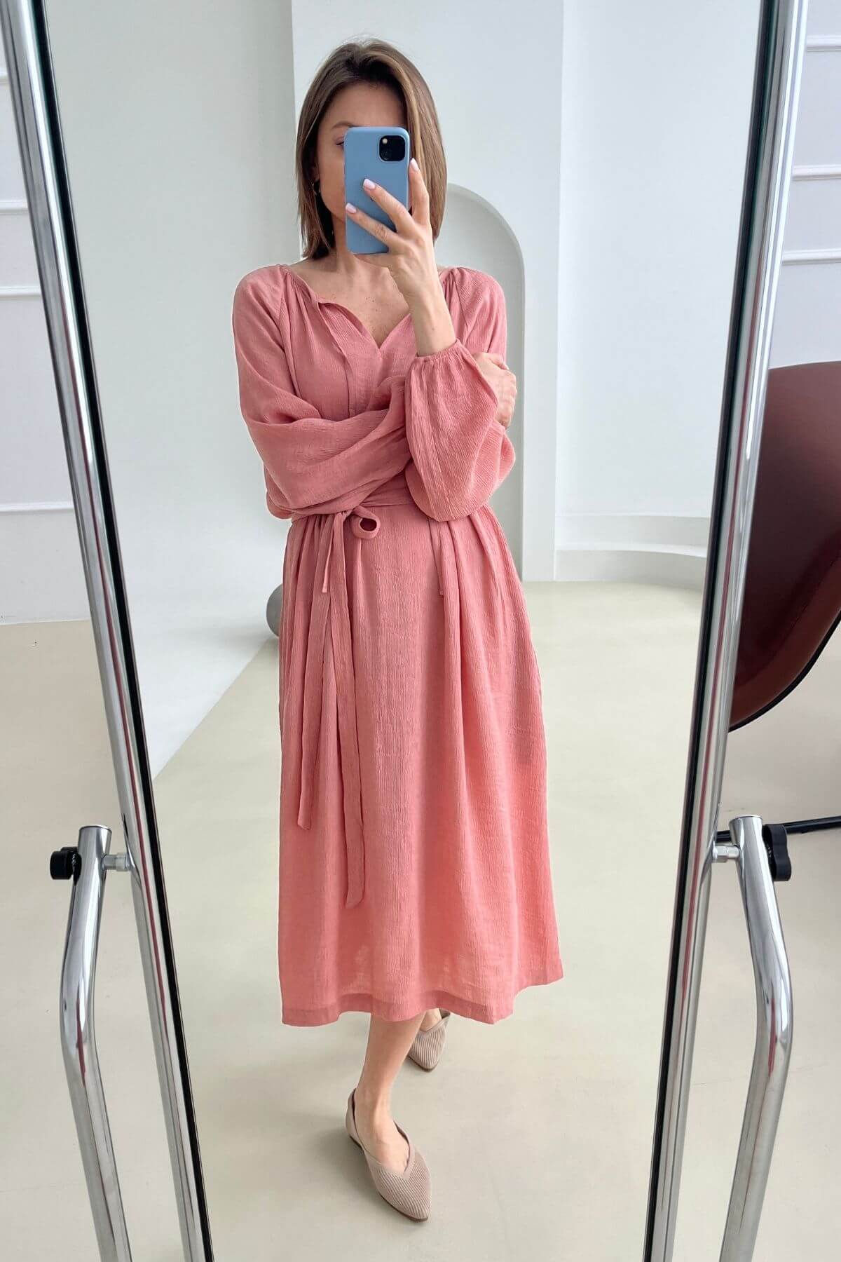 'Diana' coral dress
