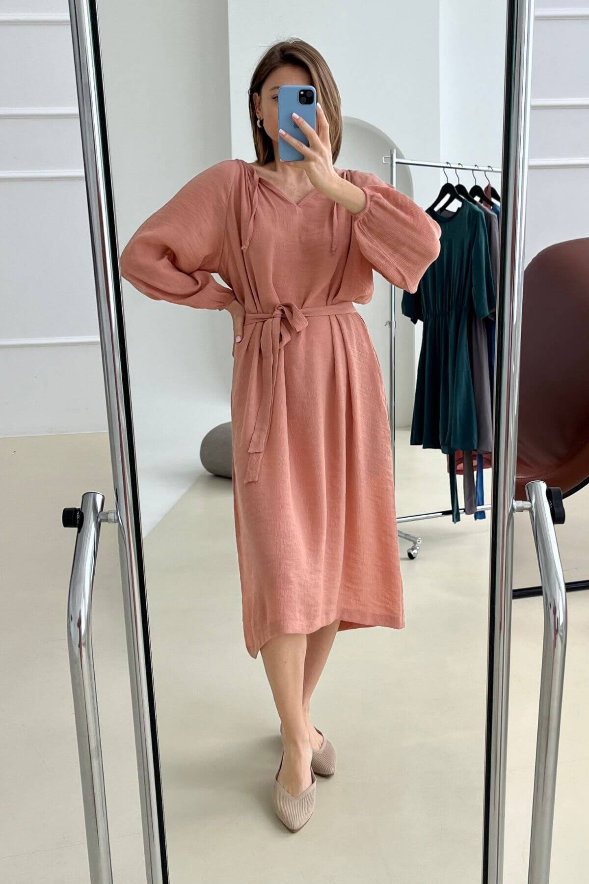'Diana' coral dress sample