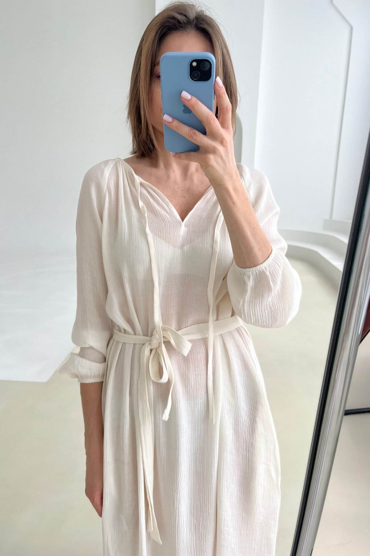 'Diana' milk white dress