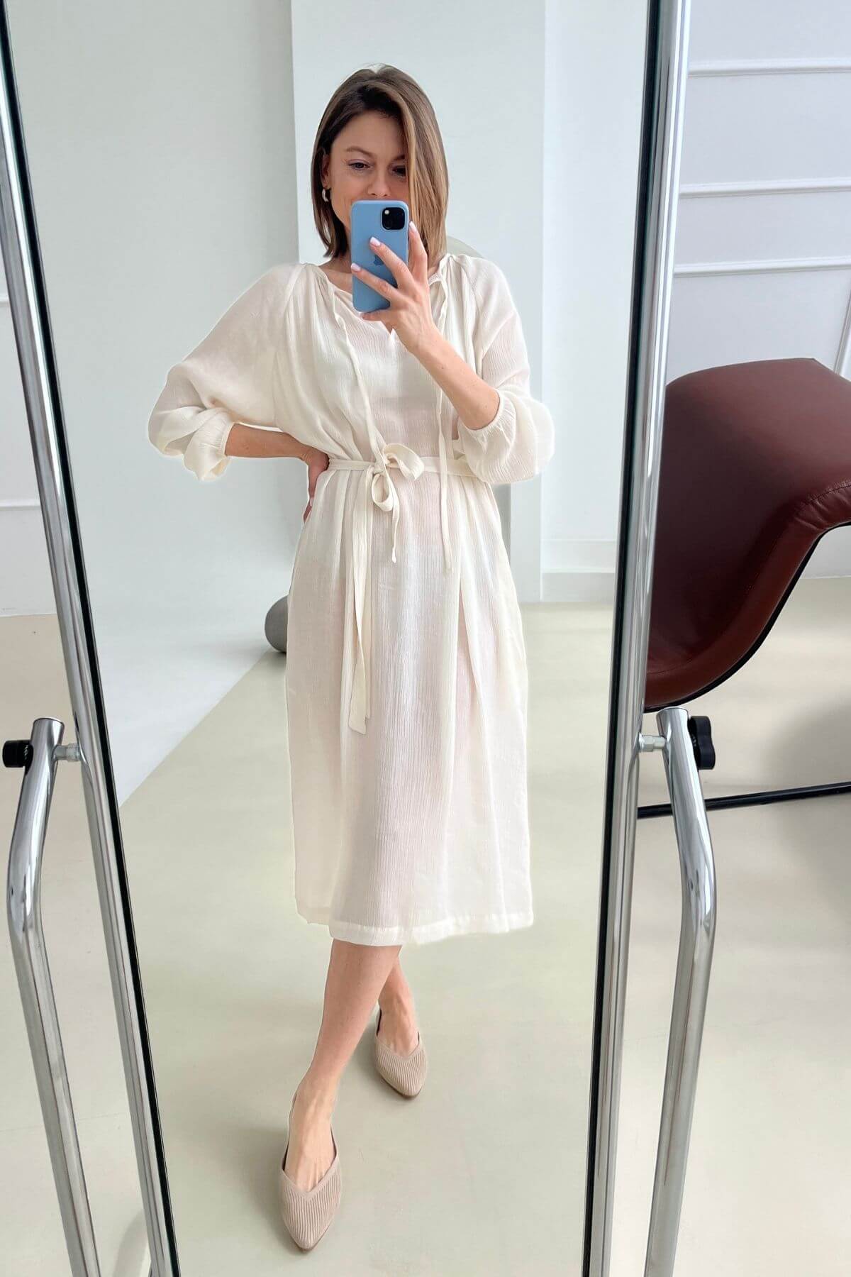 'Diana' milk white dress