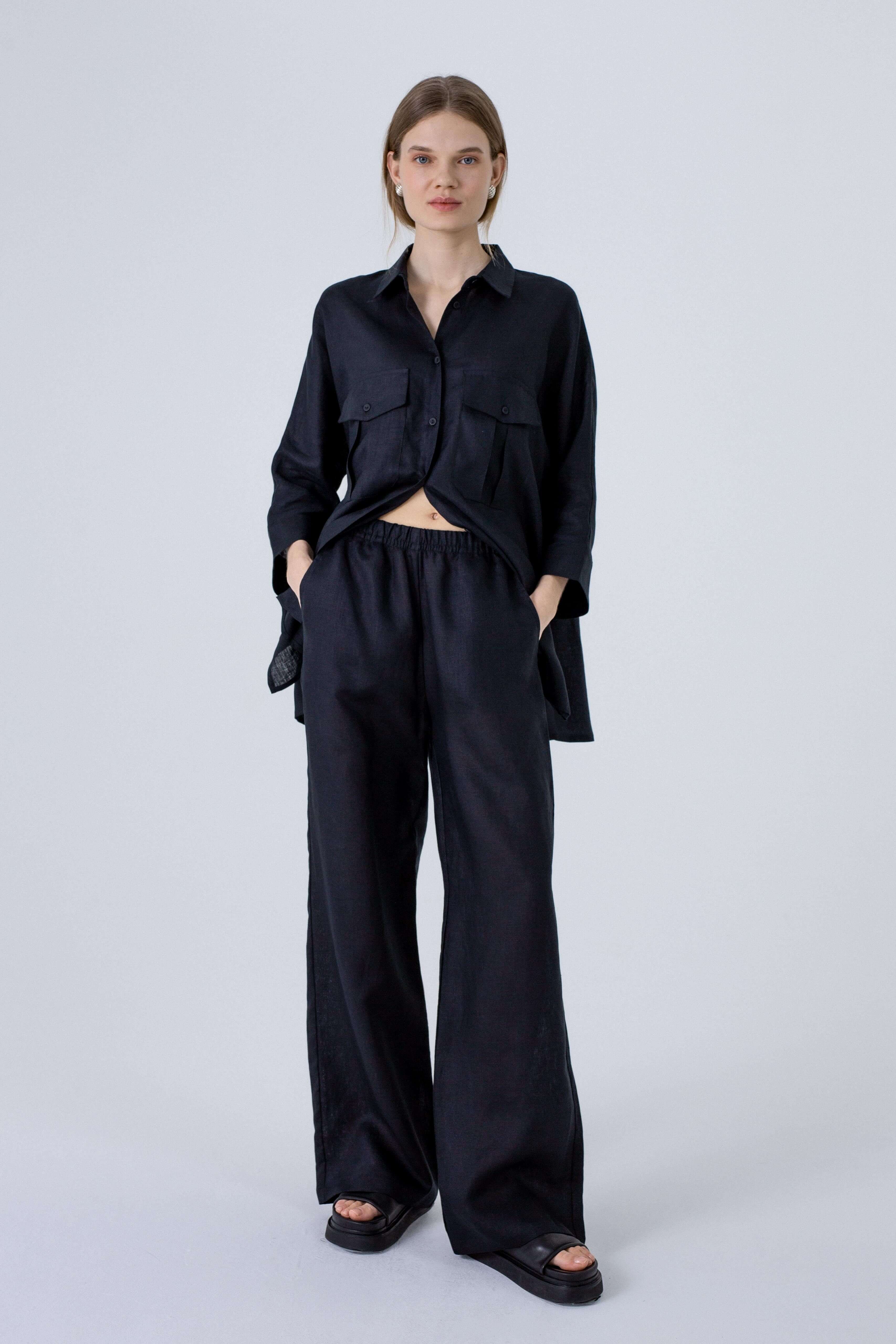 'Dori' black trousers