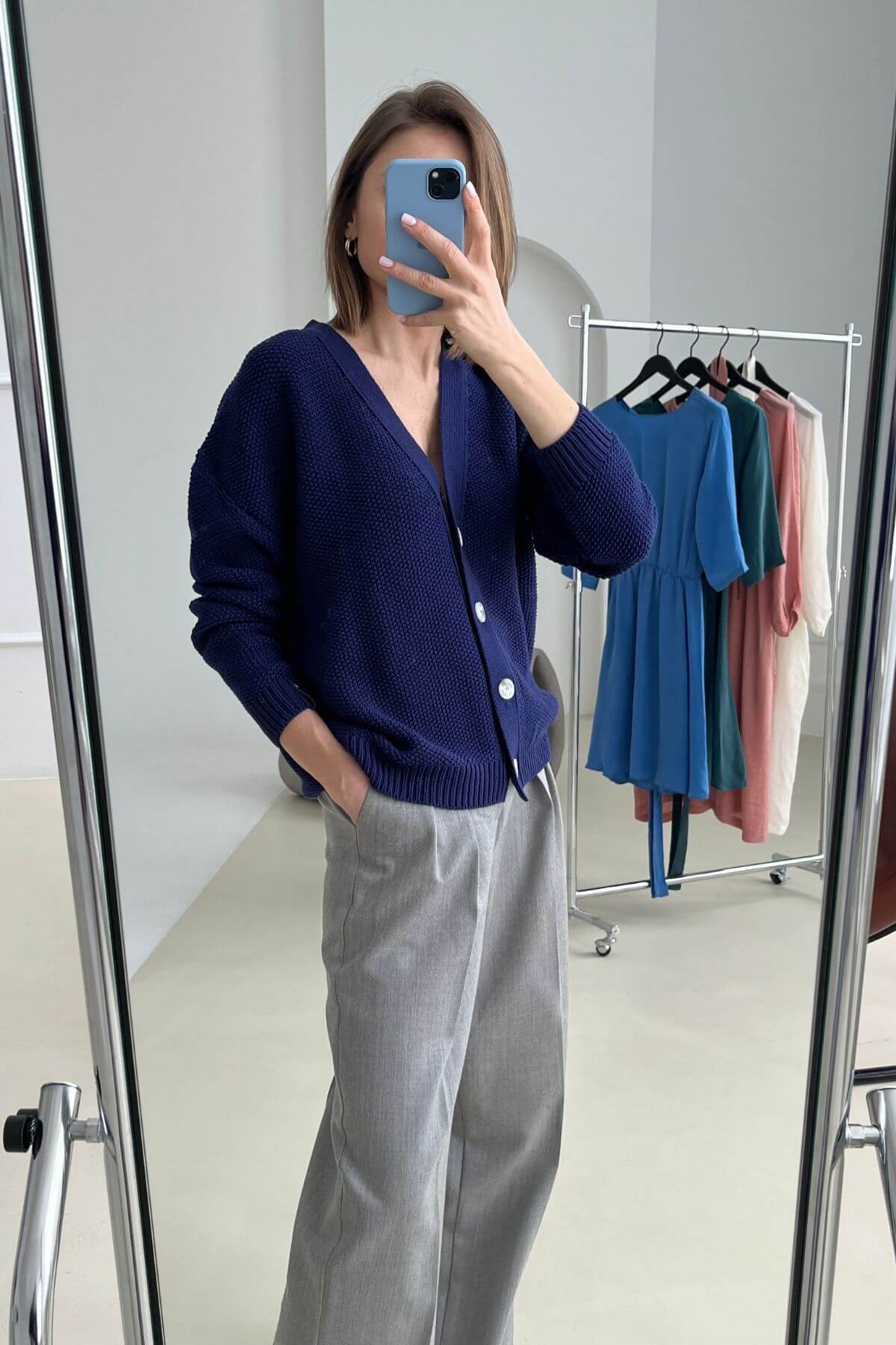 'Juliet' dark blue cardigan