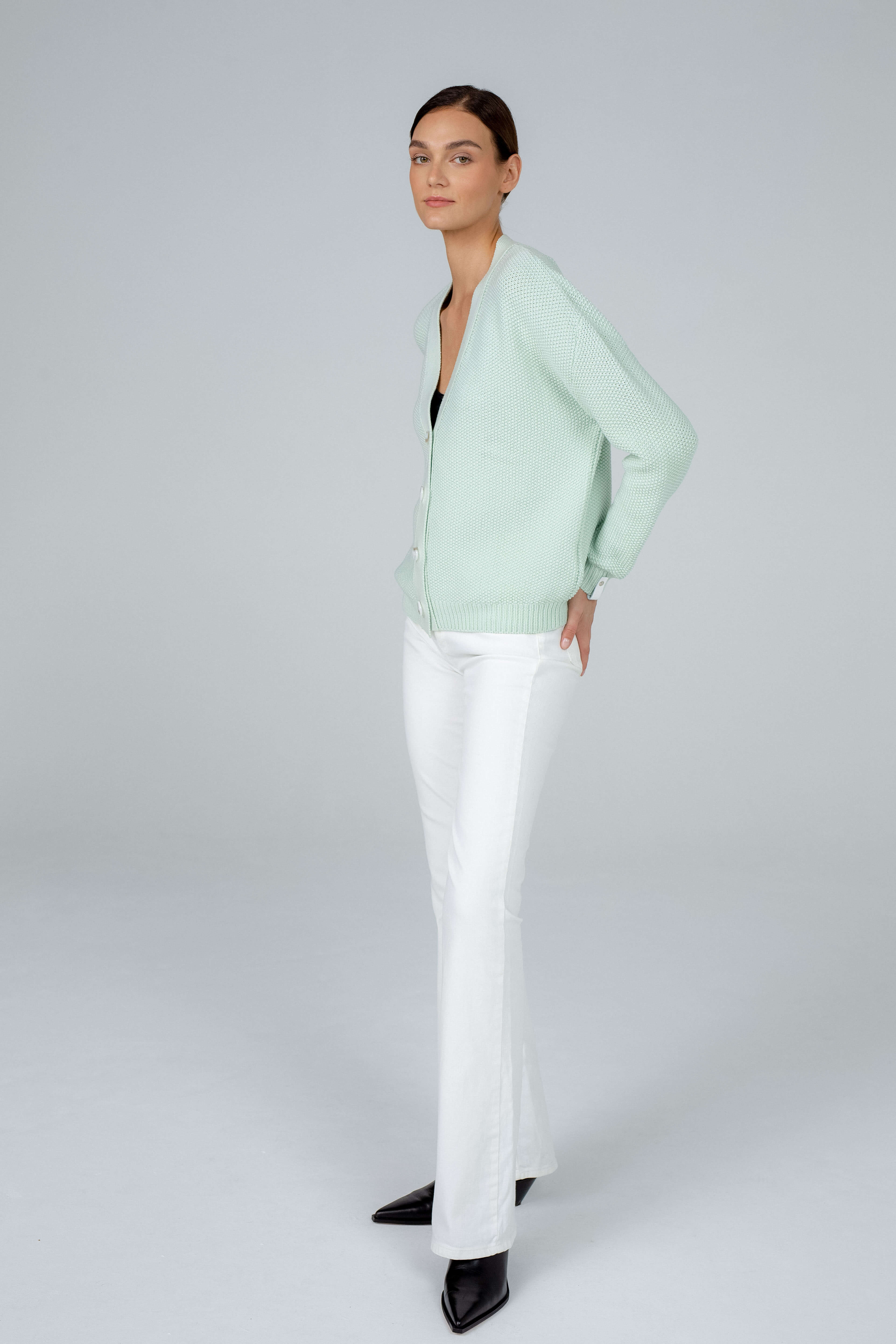 'Juliet' mint cardigan