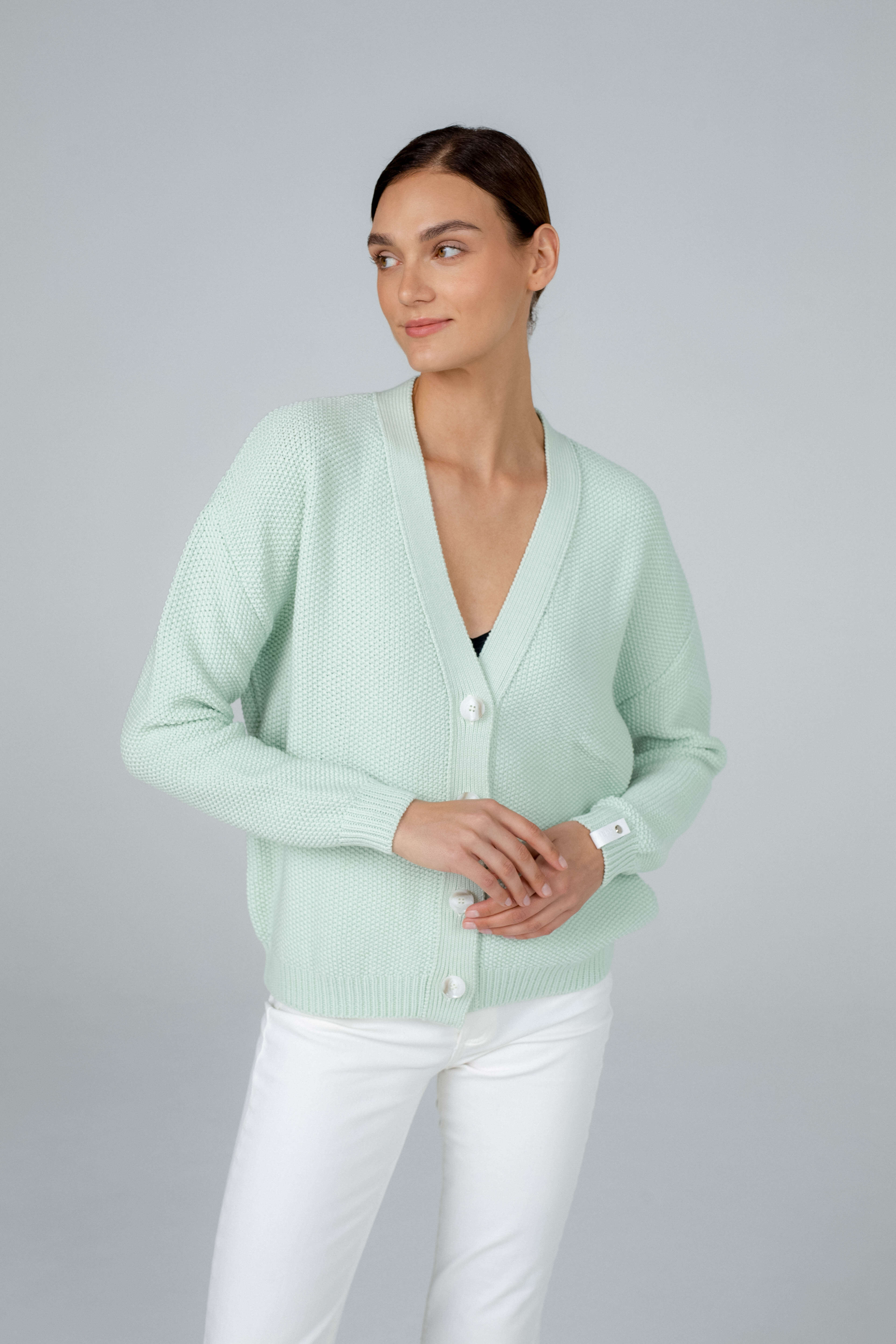 'Juliet' mint cardigan