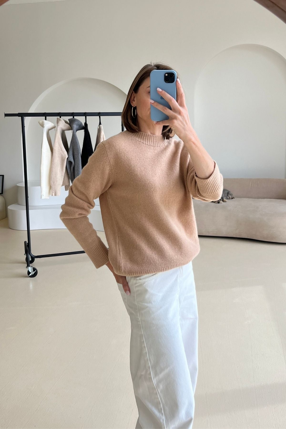 'Lea' nude sweater sample