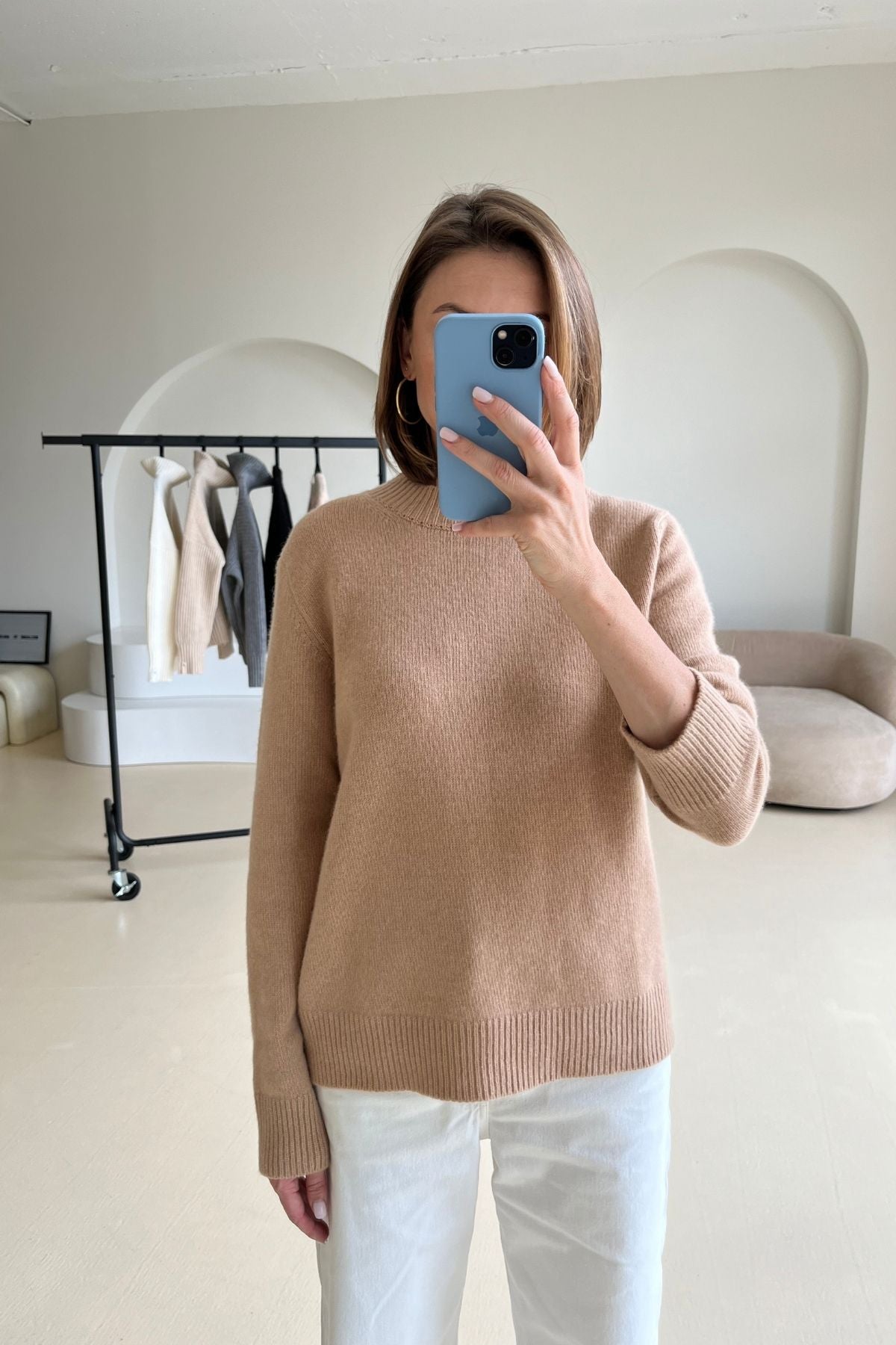 'Lea' nude sweater sample