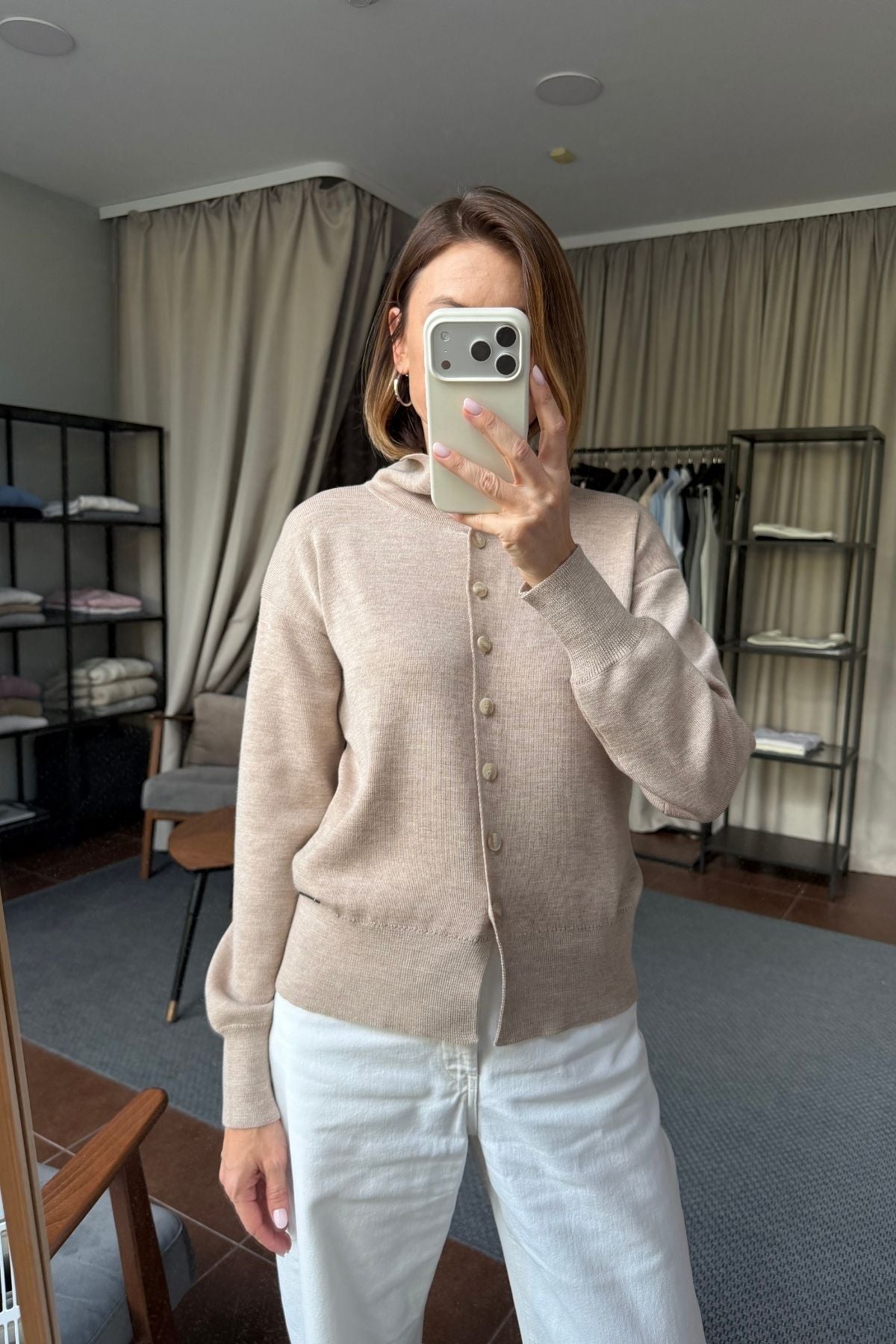 LUCA melange cardigan sample